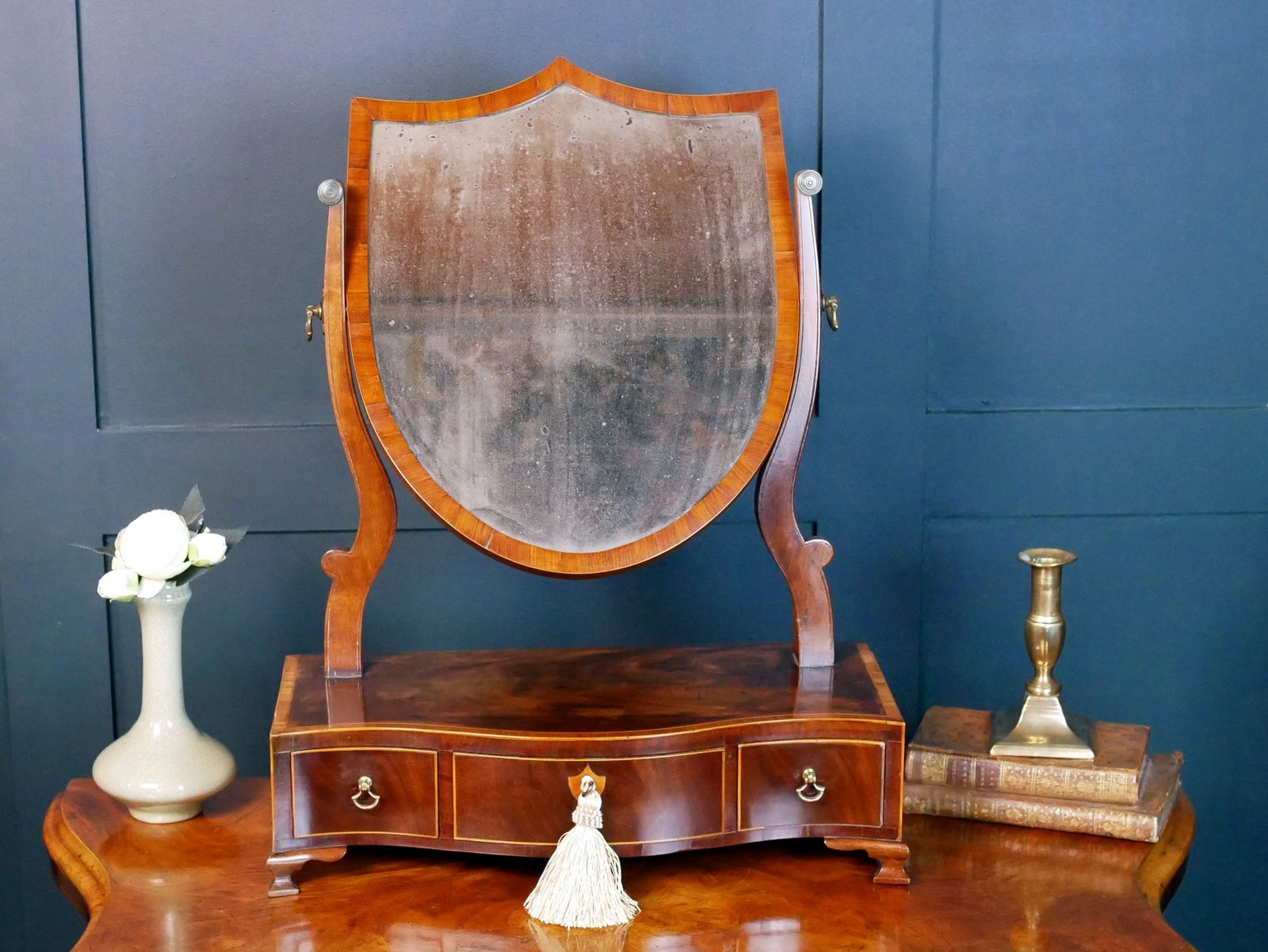 Georgian Mahogany Toilet Table Mirror photo furniture