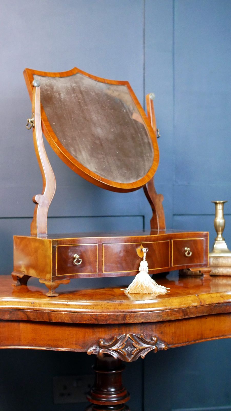 photo vinterior Georgian Mahogany Toilet Table Mirror