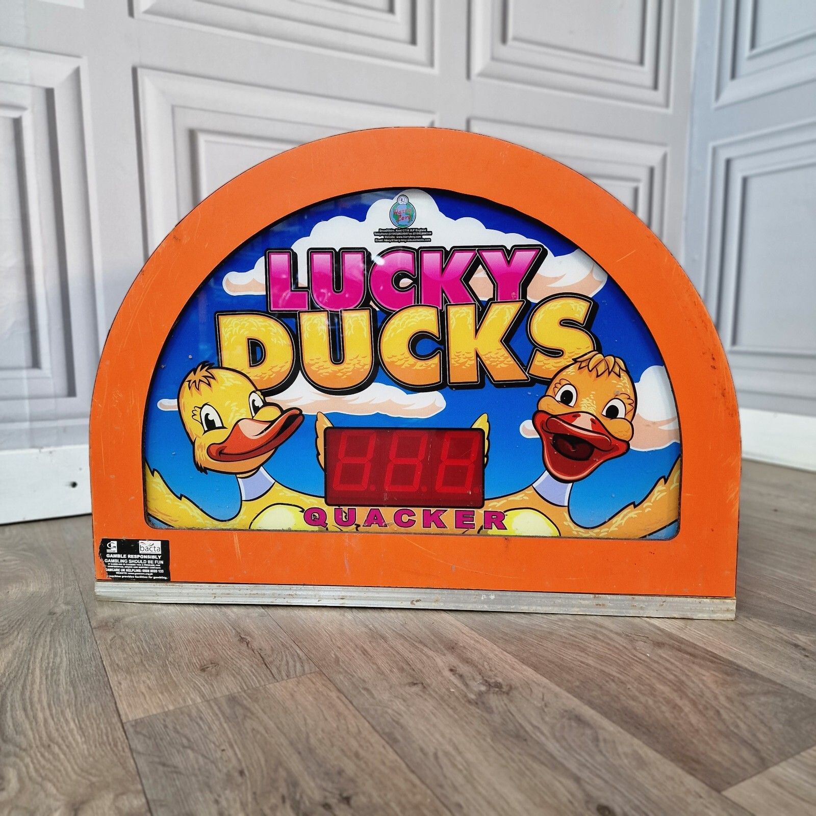 Retro Fairground Arcade Sign Lucky Ducks Light Memorabilia Man Cave Pop Art photo buy