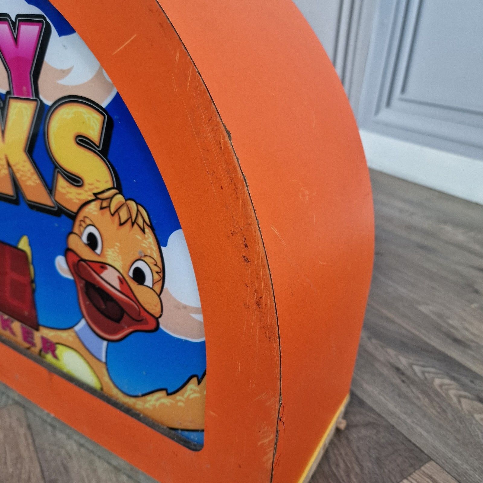 Retro Fairground Arcade Sign Lucky Ducks Light Memorabilia Man Cave Pop Art photo vintage