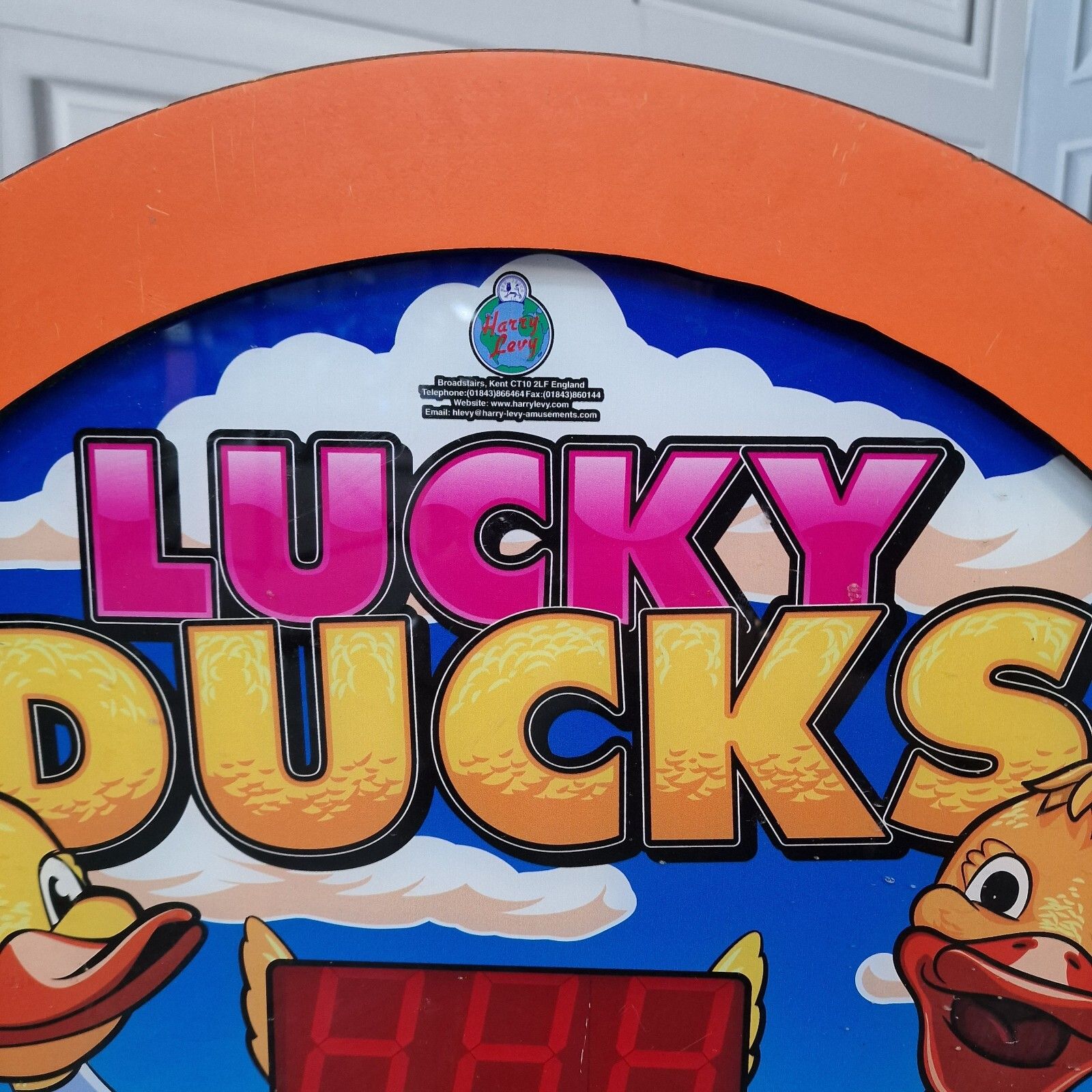 Home Decor Retro Fairground Arcade Sign Lucky Ducks Light Memorabilia Man Cave Pop Art photo