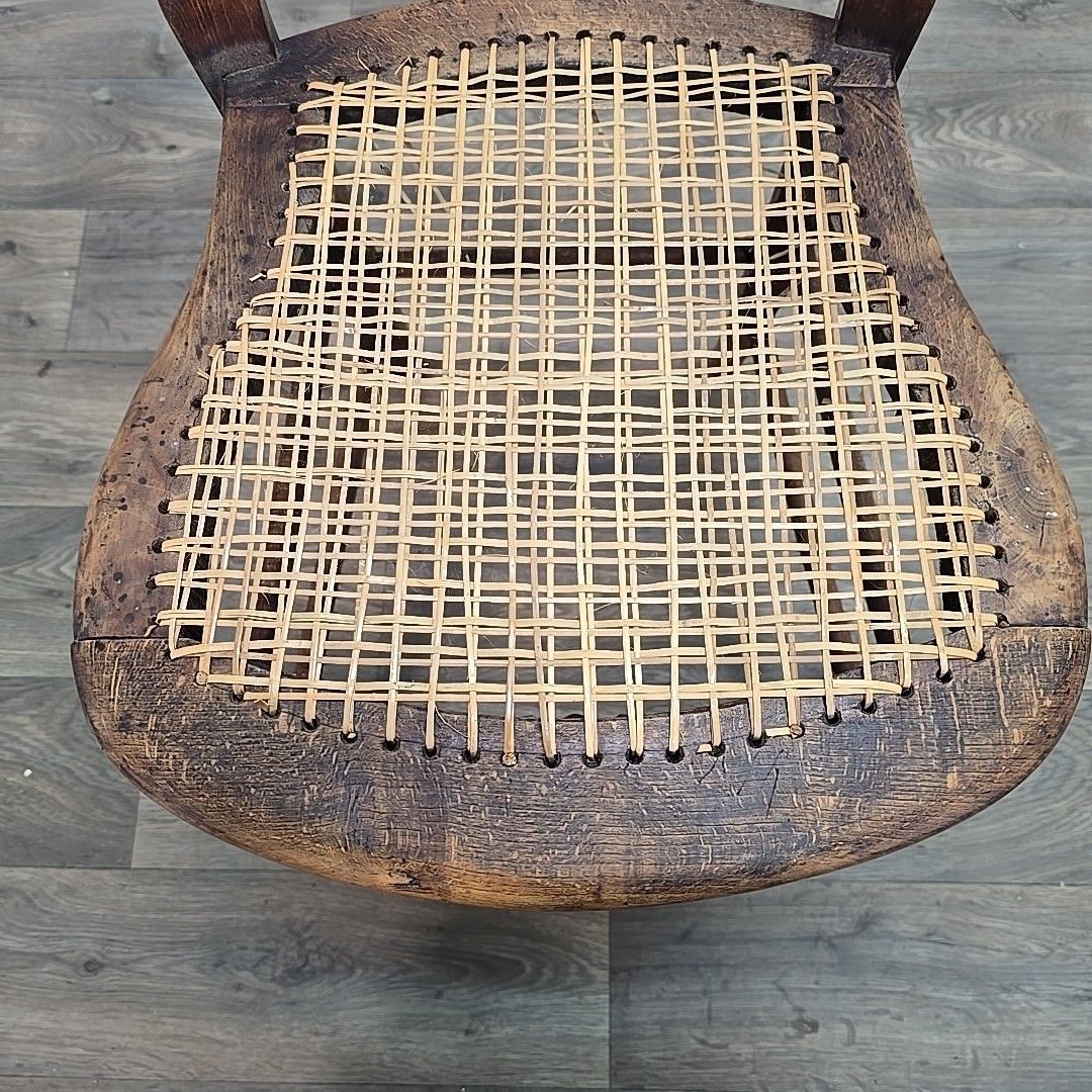 photo furniture Antique Balloon Chair Turned Decorative Cane  Hall Occasional Solid Wooden