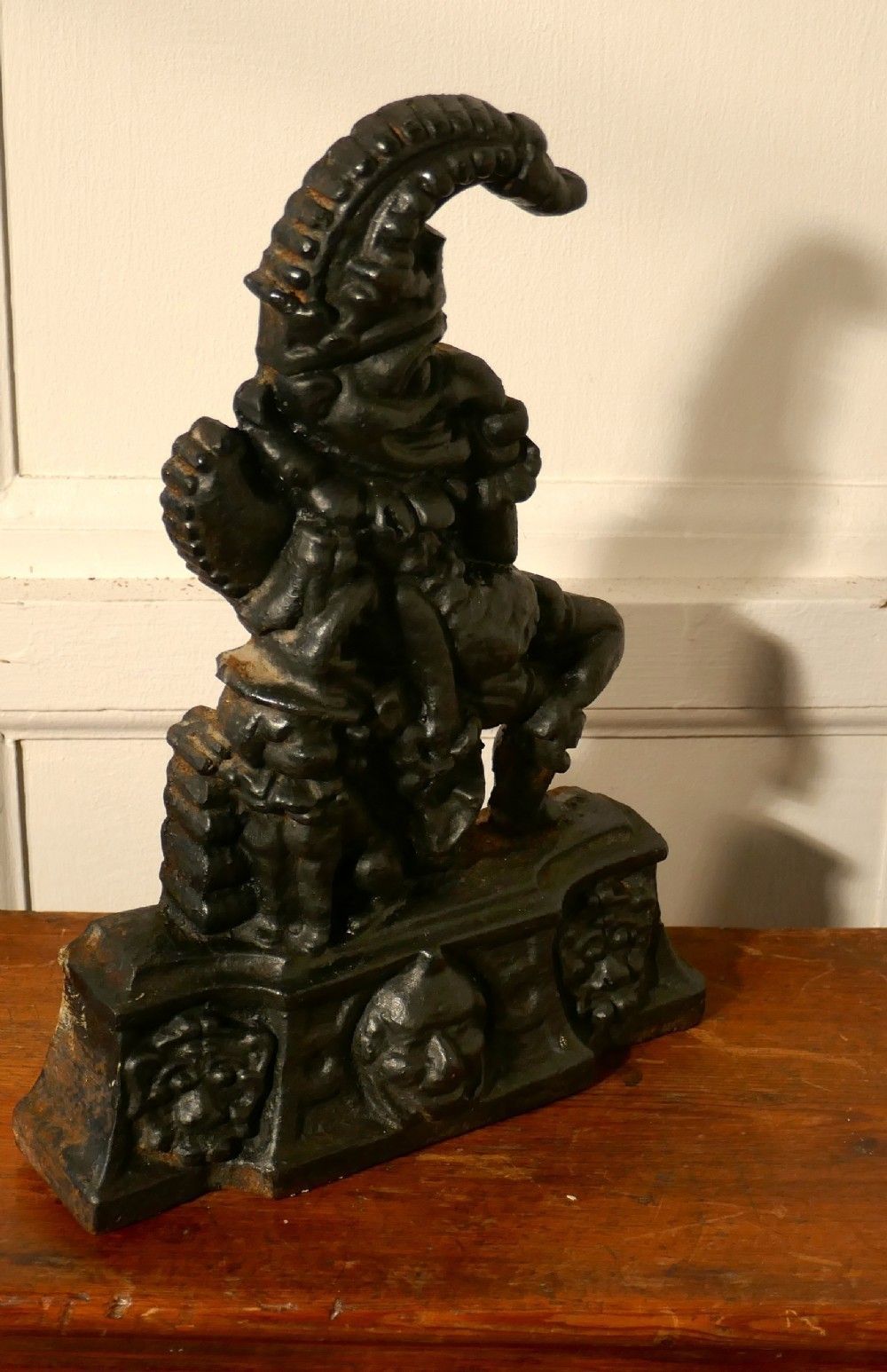 19th Century Cast Iron Mr Punch Door Stop photo furniture