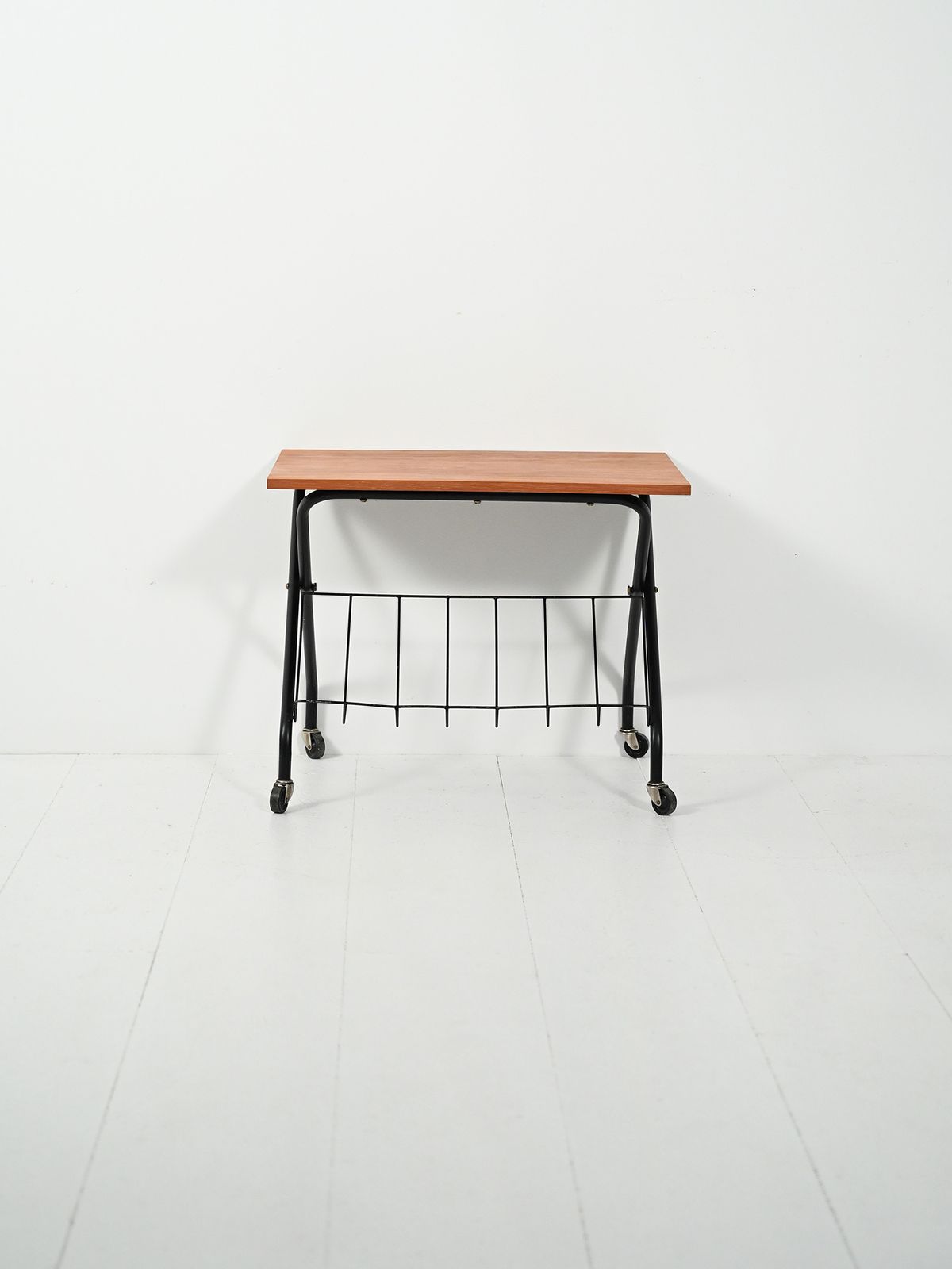 Scandinavian Coffee Table With Magazine Rack, 1960s–70s photo for sale