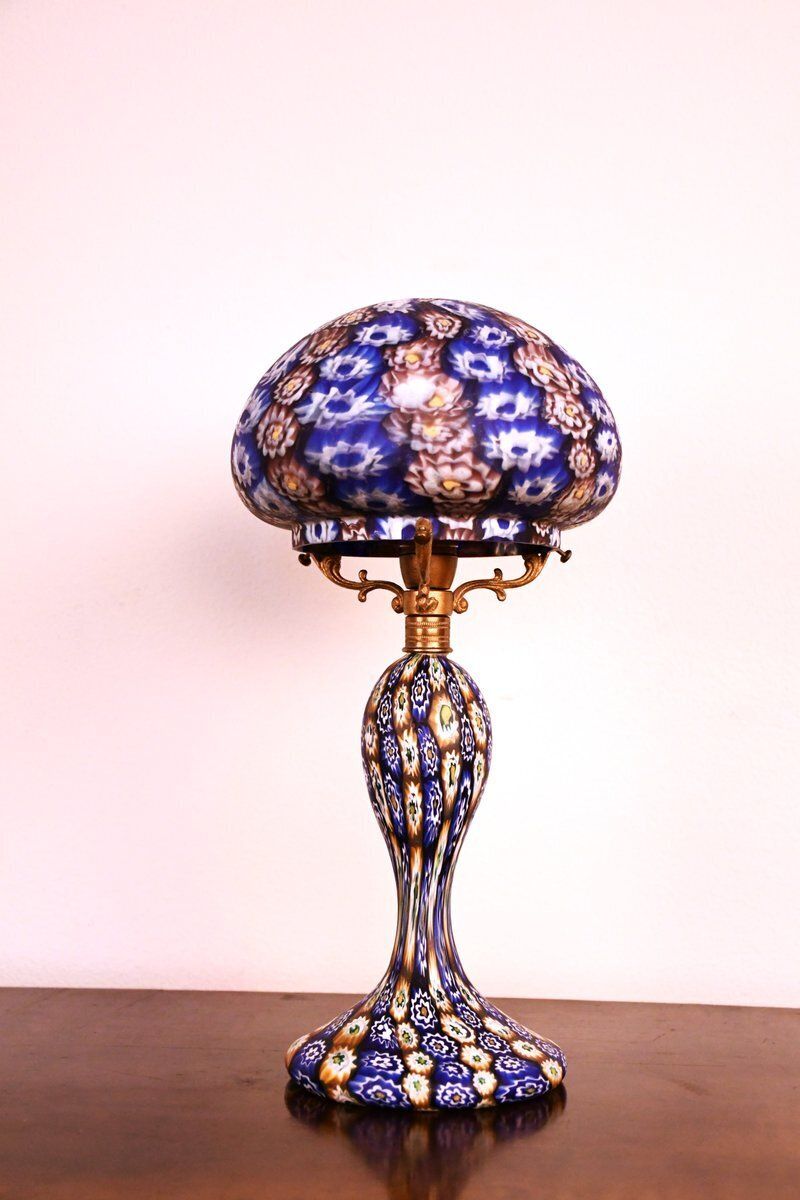 Italian Art Glass Table Lamp By Fratelli Toso, 1930s