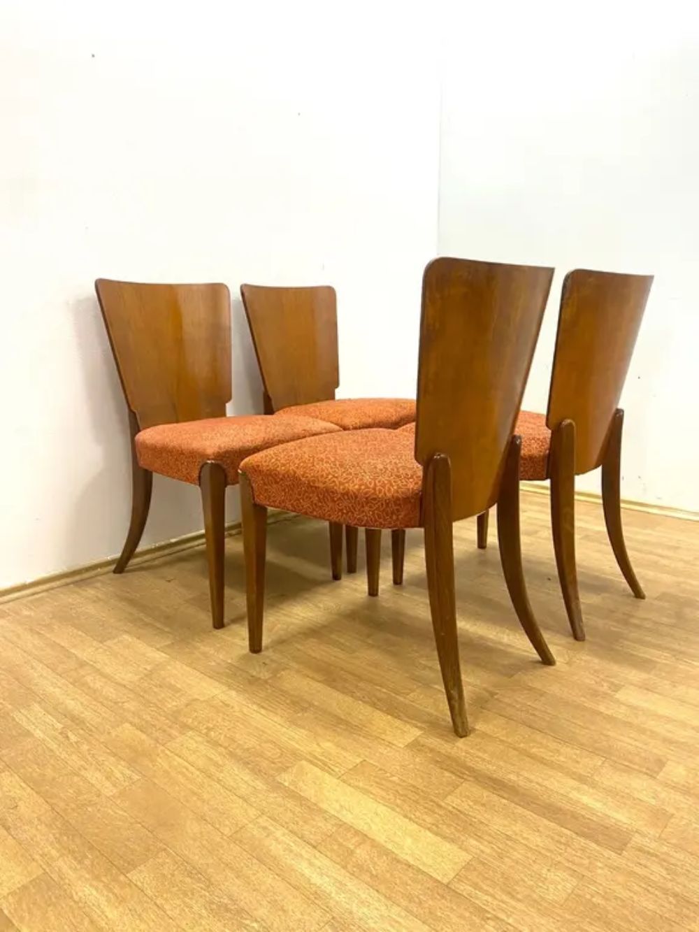 Set Van 4 Stoelen, Jindřich Halabala, Jaren 1960, Tsjecho Slowakije photo for sale