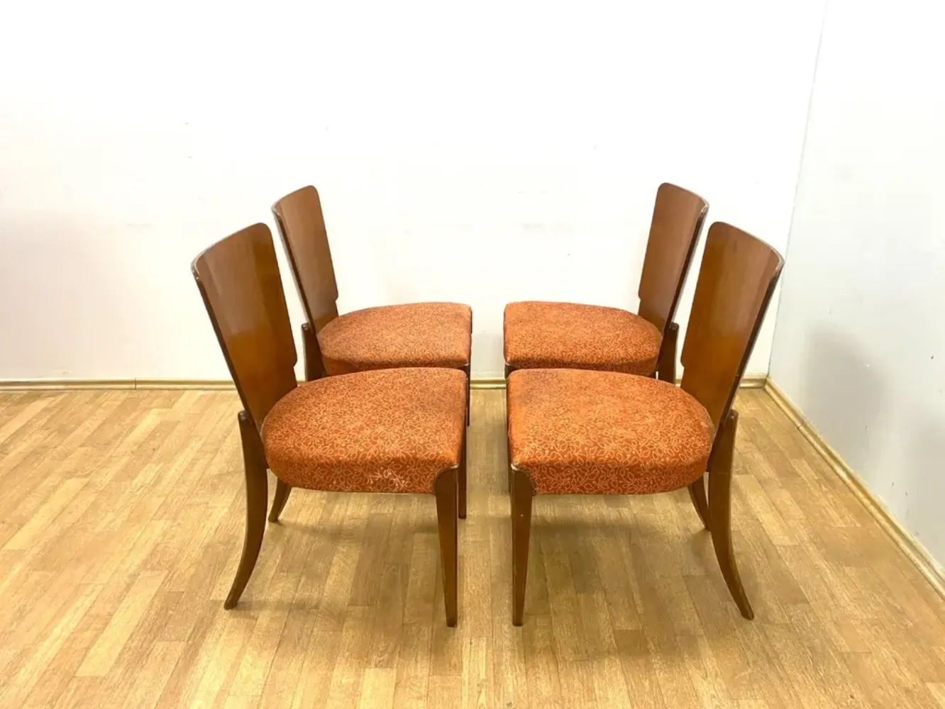 Set Van 4 Stoelen, Jindřich Halabala, Jaren 1960, Tsjecho Slowakije photo 771.0