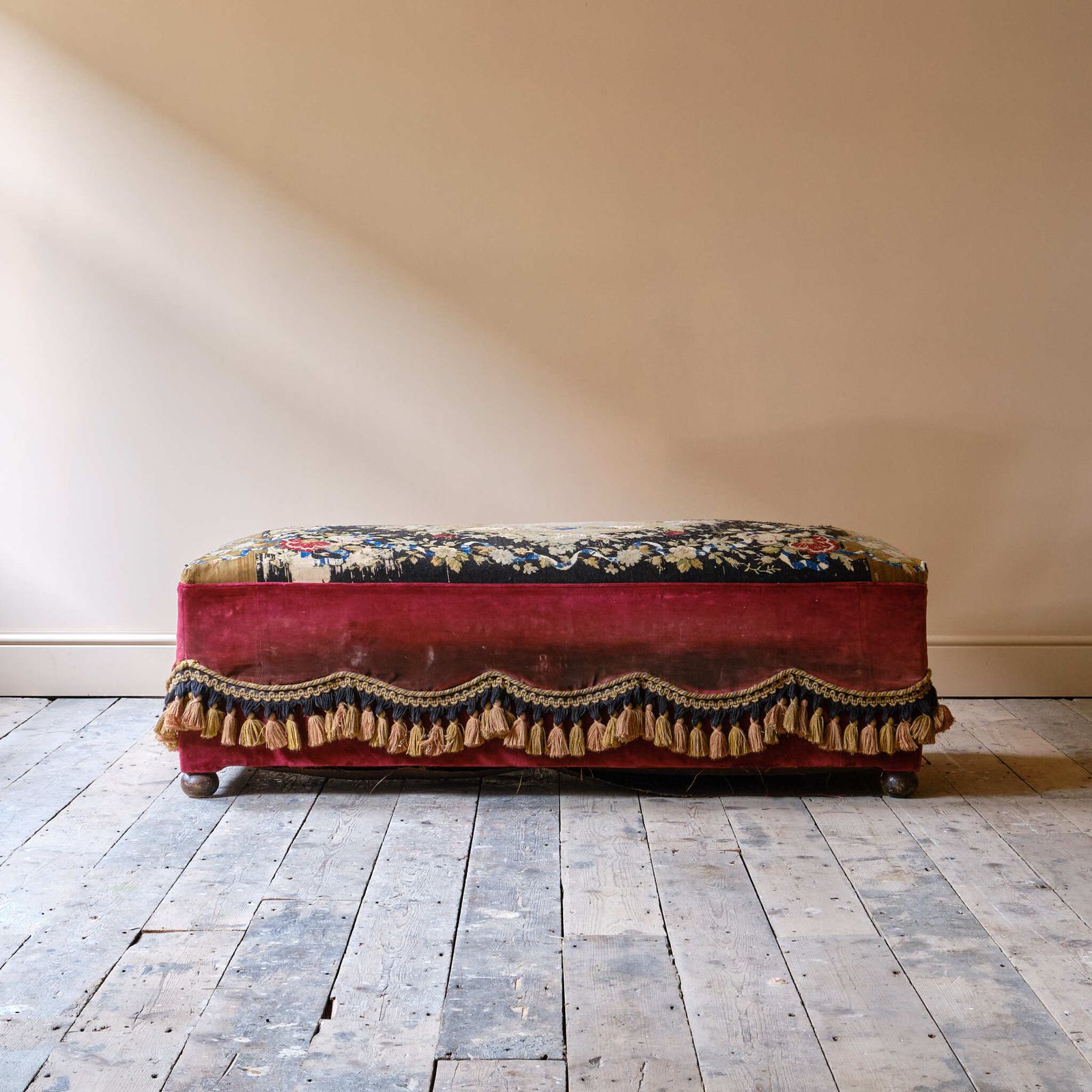 Large Country House Ottoman By Hallett & Sons