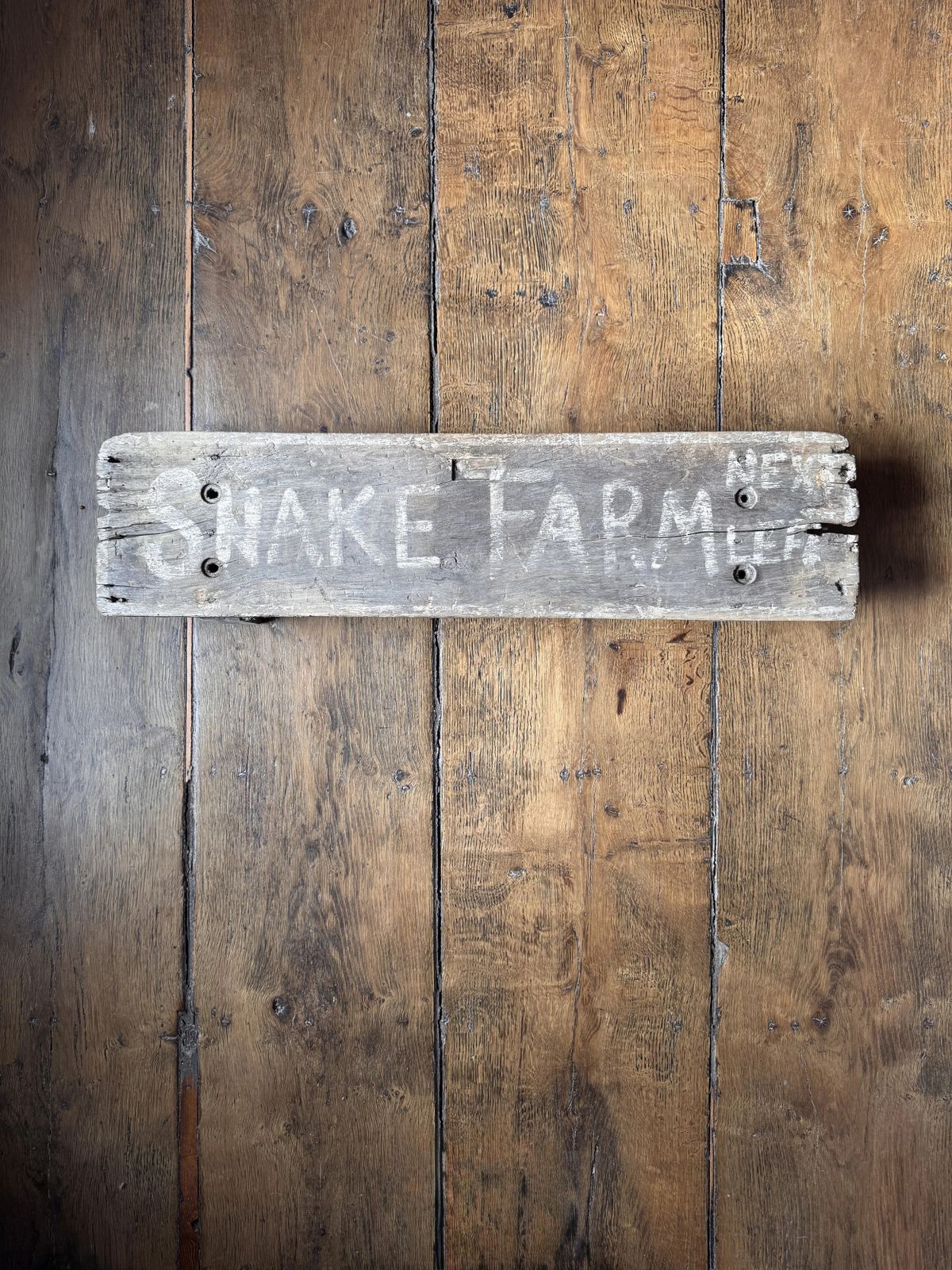 Mid 20th Century Hand Painted ‘Snake Farm’ Sign photo Home Decor