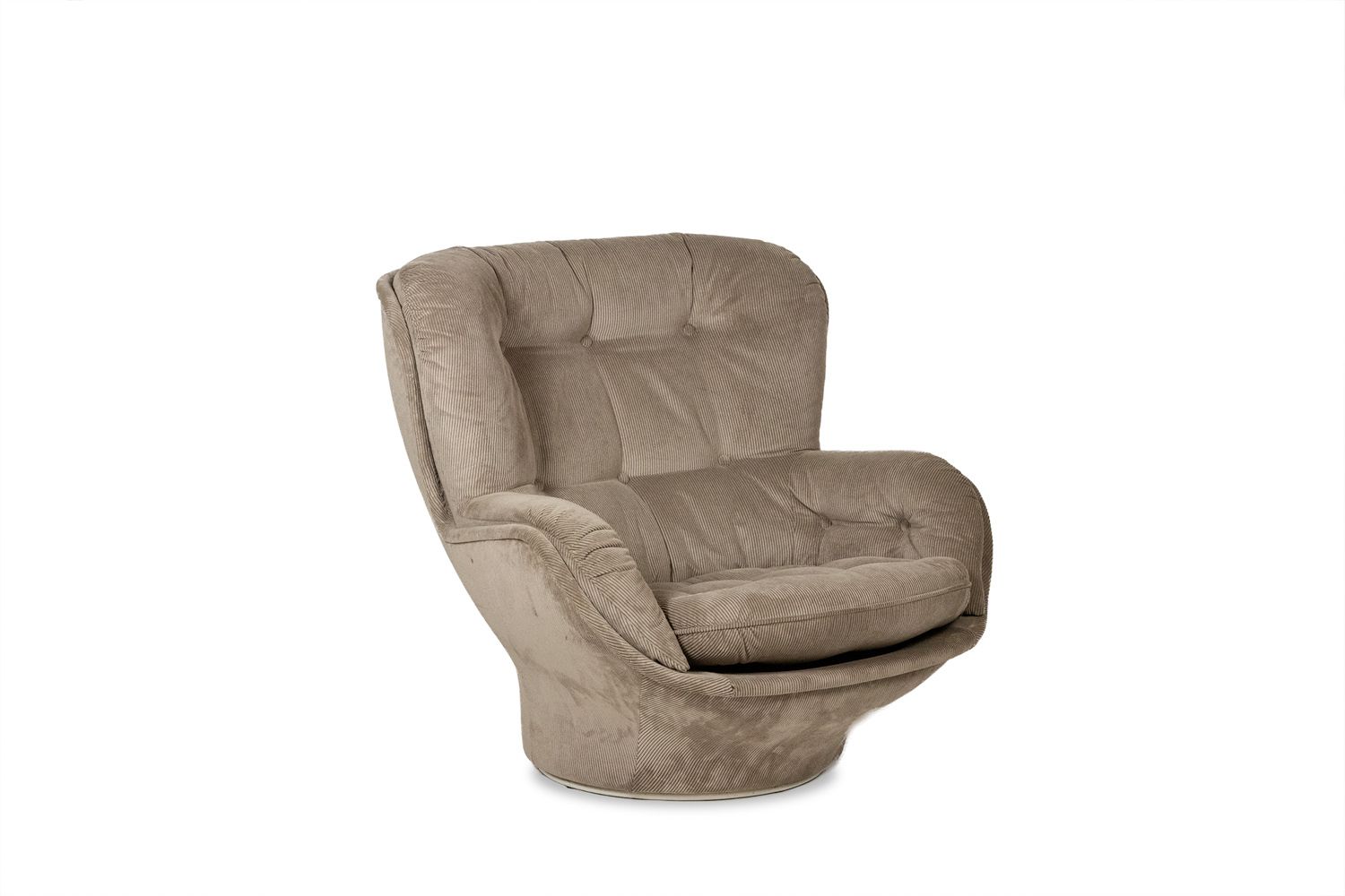 Michel Cadestin For Airborne. “Karate” Velvet Armchair. Circa 1970.
