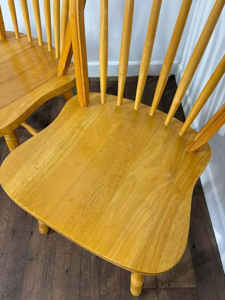 A Pair Of Contemporary Hoop Spindle Back Chairs photo Furniture
