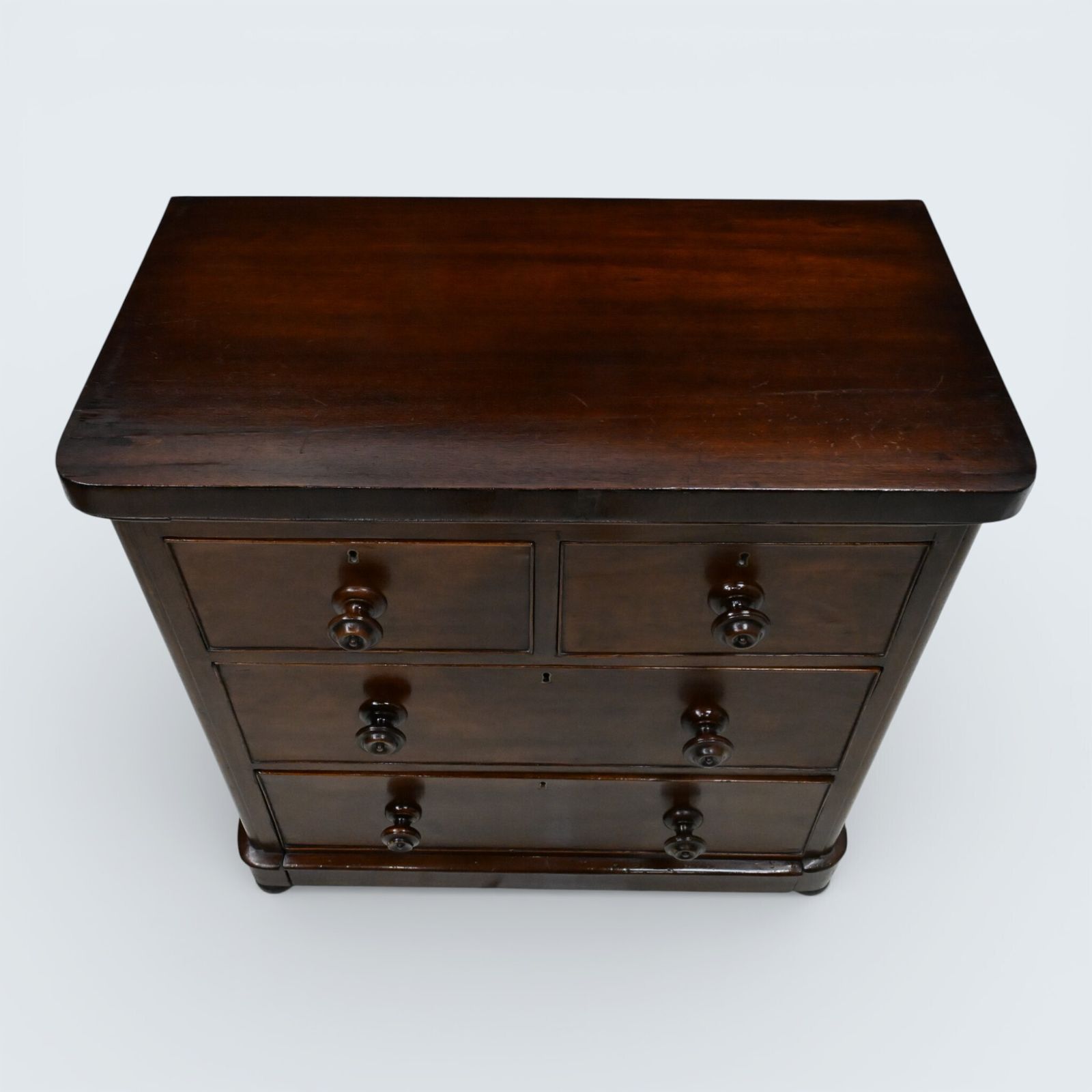 photo buy Small Victorian Mahogany Chest Of Drawers 3 Graduated Drawers Free Delivery*