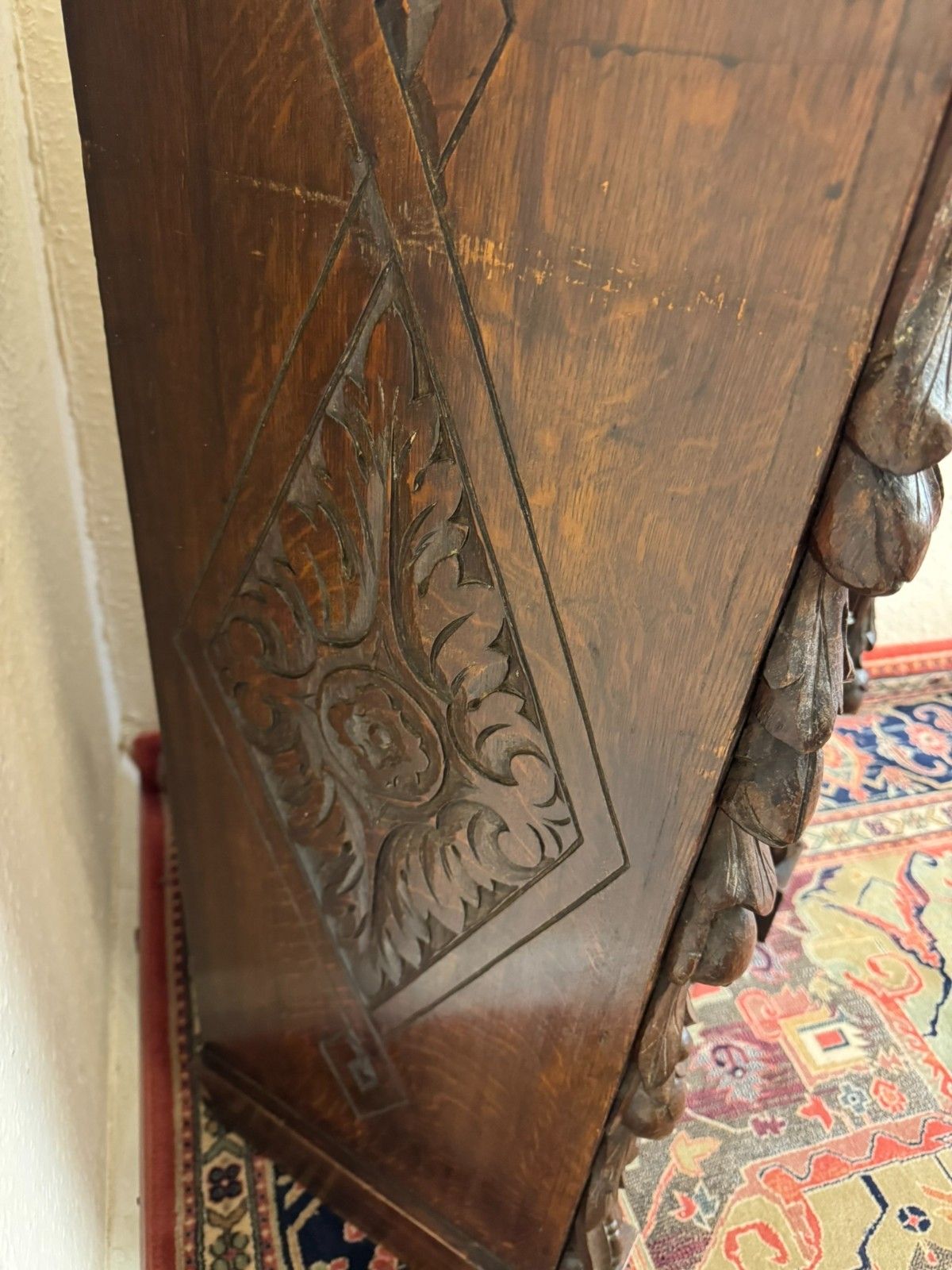 Rare 19th Century Carved Oak Wellington Chest Of Drawers Circa 1880 photo 1195.0