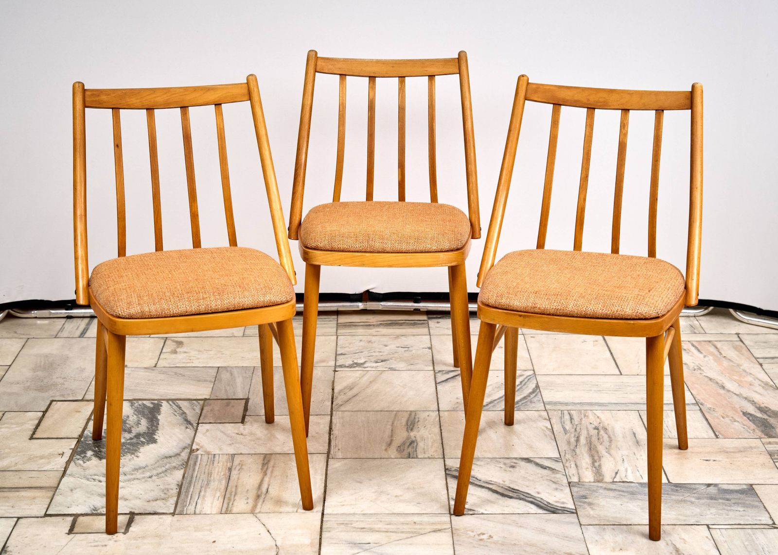 Page 1 Of 20 Set Of 3 Dining Chairs By A. Suman, 1960s, Czechoslovakia photo for sale