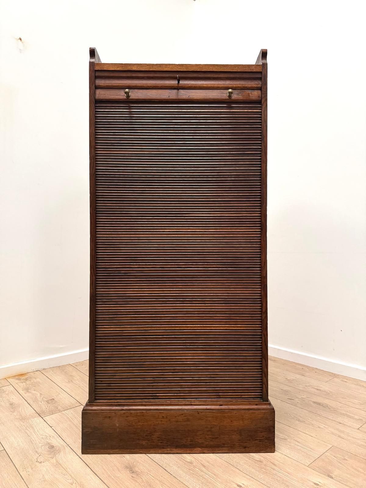 photo buy Great Looking Quality Early 20th Century Tambour Cabinet  Delivery Available 0139.