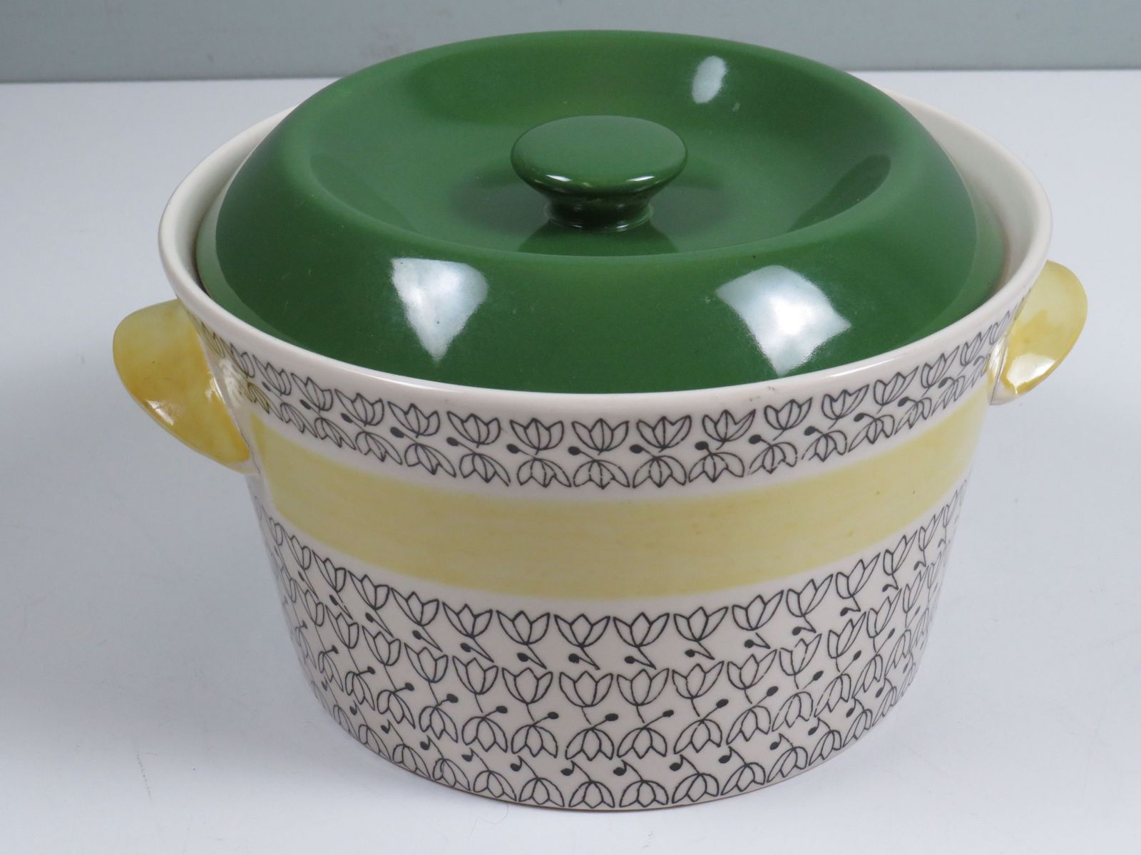 Mid Century Norwegian Casserole By Inger Waage For Stavangerflint – “Pernille” – Handpainted – 1950s–70s photo buy