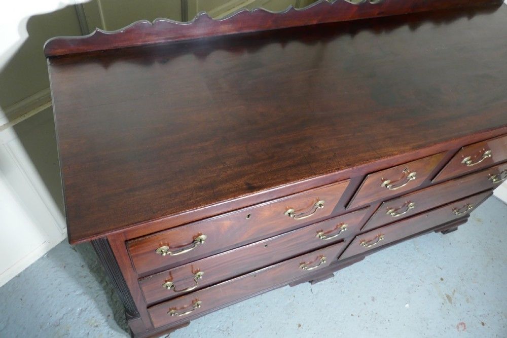 Large 18th Century Mahogany Lancashire Chest Of Drawers George III Dresser photo 2200.0