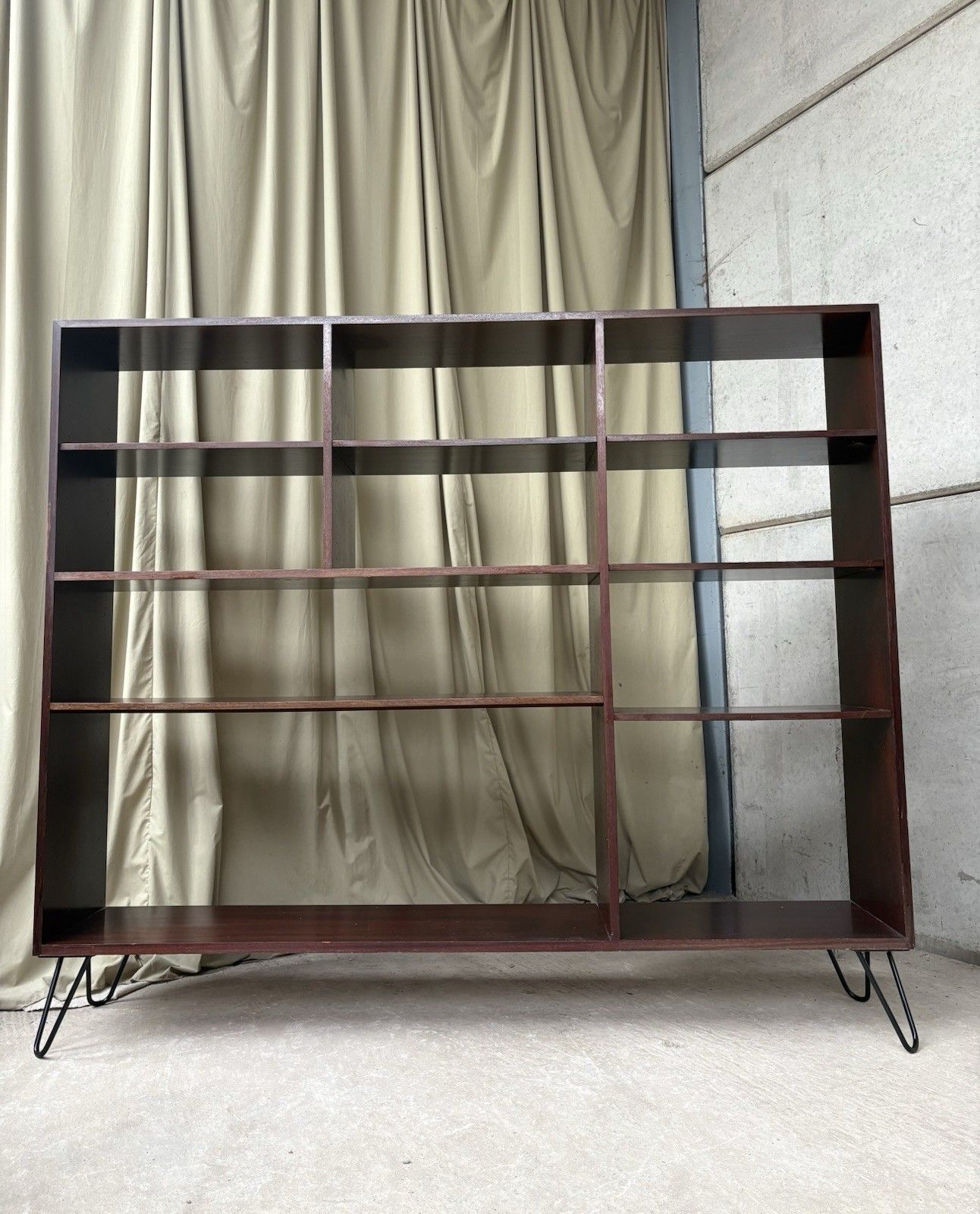 photo furniture Vtg Mid Century Danish Rosewood Bookcase Shelving Wall Unit Retro Scandi R1069