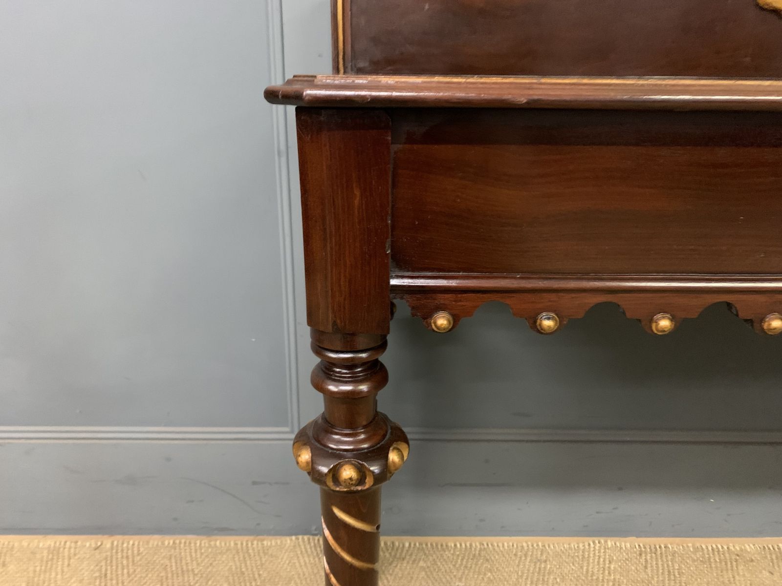 Victorian Mahogany Hall Table, 1800s photo vintage
