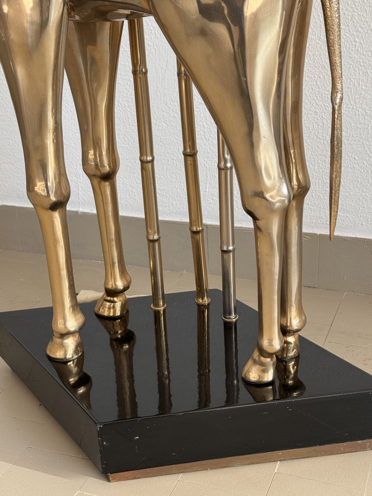 1970s Brass Giraffe Floor Lamp By Antonio Pavia With Three Lights photo buy