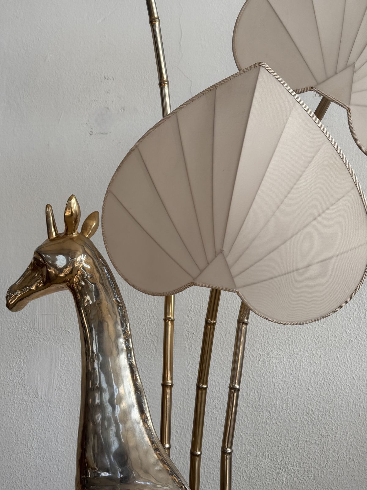 1970s Brass Giraffe Floor Lamp By Antonio Pavia With Three Lights photo vintage