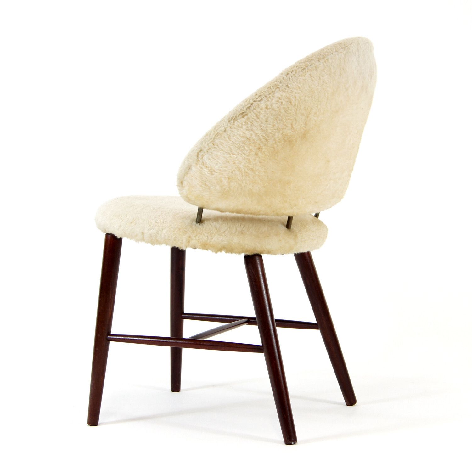 Retro Vintage Danish Stool Office Side Desk Chair Armchair Rosewood Mid Century