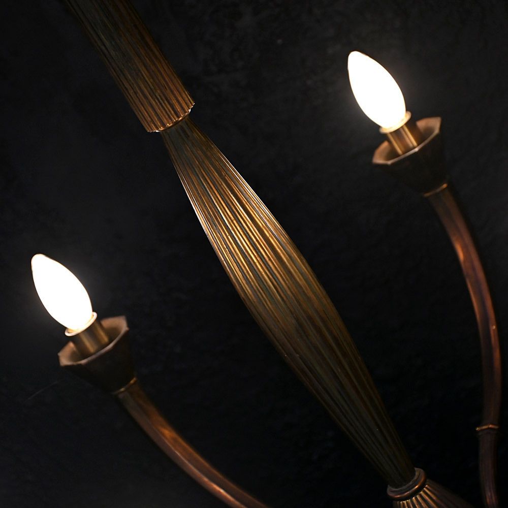 Art Deco  Early 20th Century Art Deco Brass Chandelier photo furniture