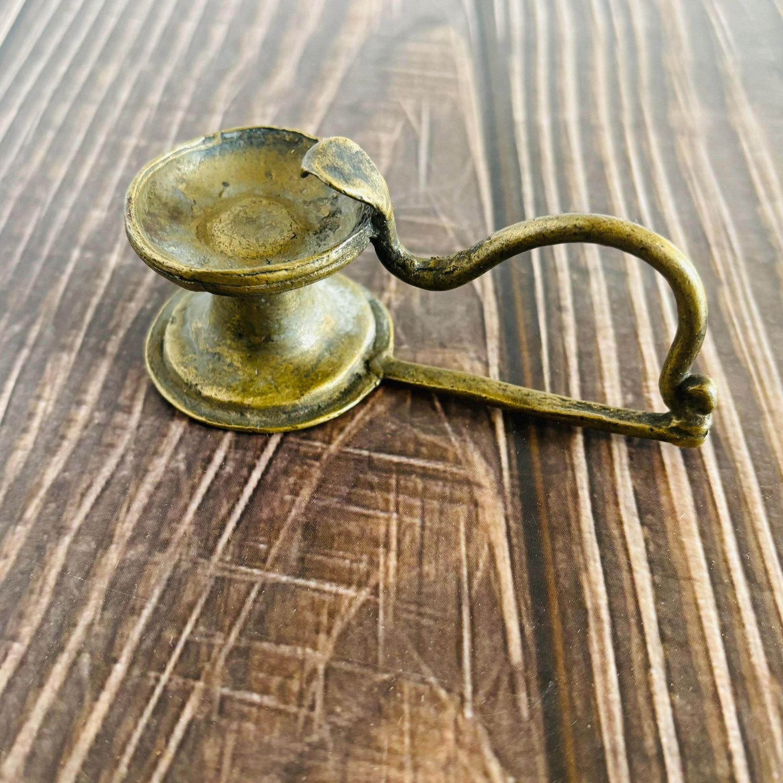 Rare Antique Sacred Brass Oil Lamp photo Lighting