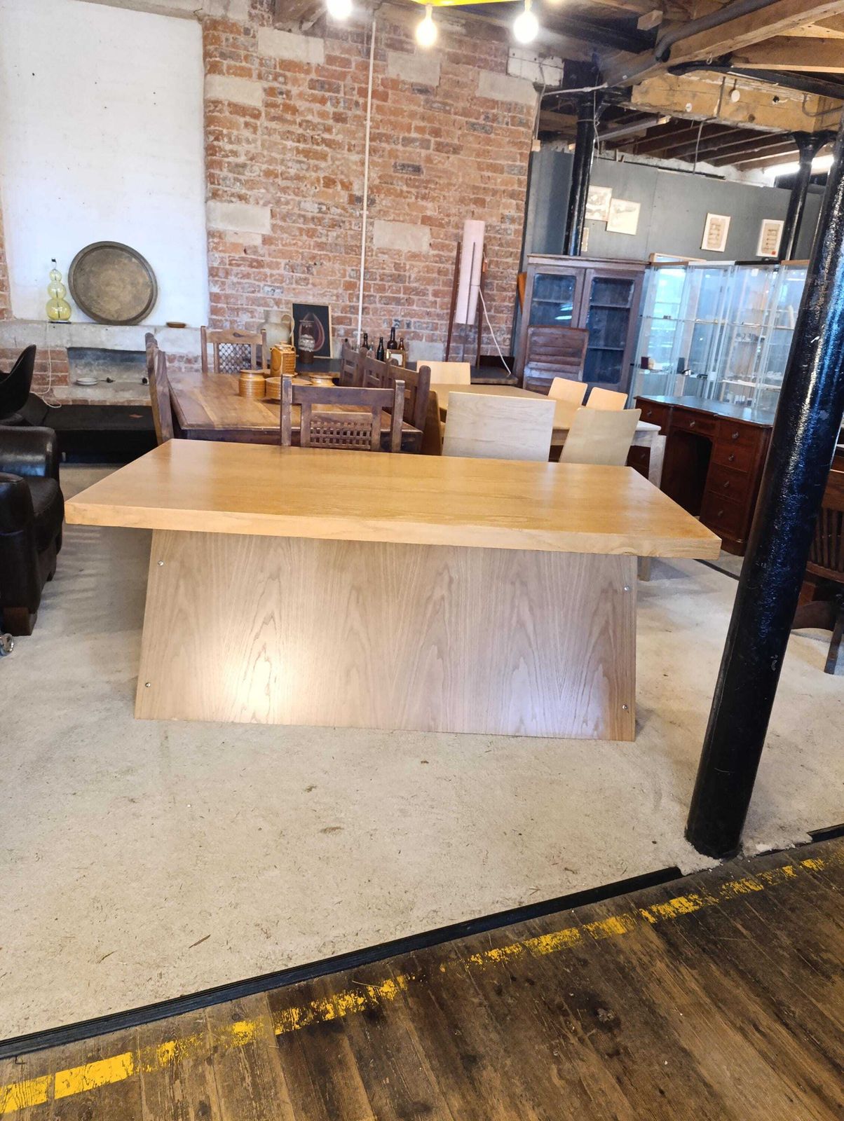 1495.0 Fray Design Architectural Oak & Steel Executive Desk | 150cm | One Of One Bespoke Commission photo