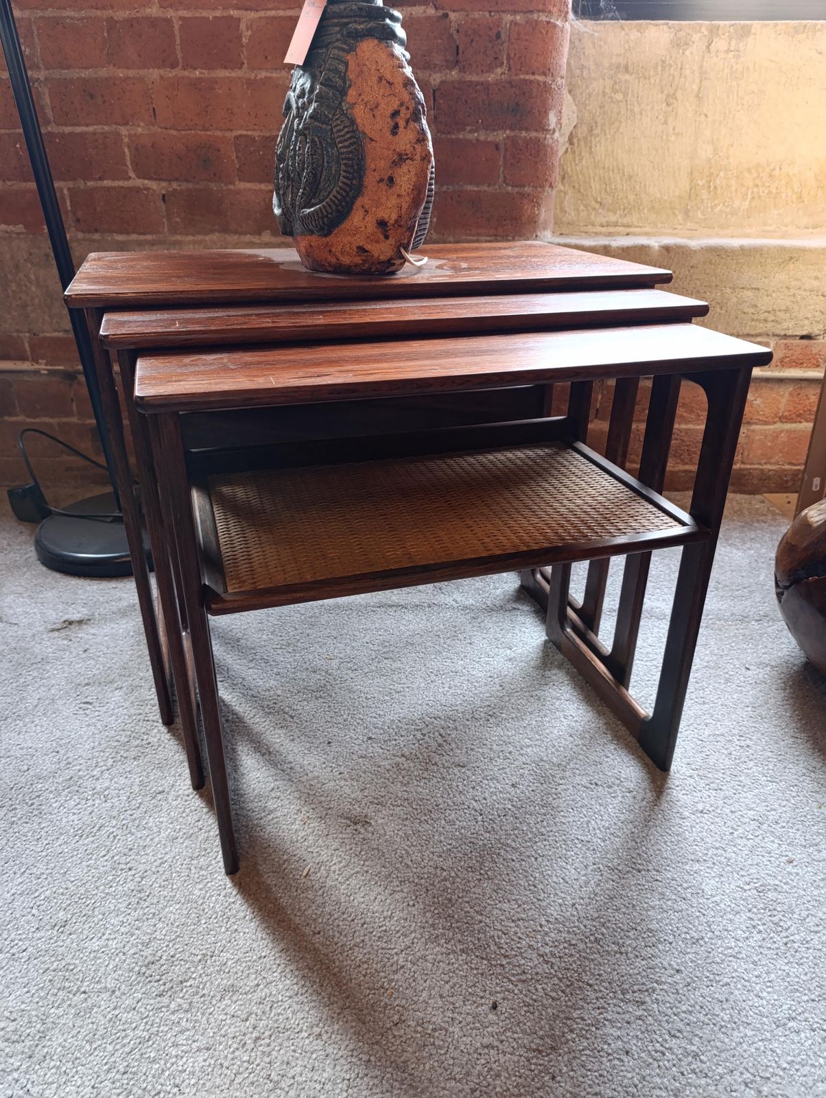 Mid Century Danish Teak Nest Of Tables By Cfc Silkeborg Johannes Andersen Illum Wikkelsø photo Furniture