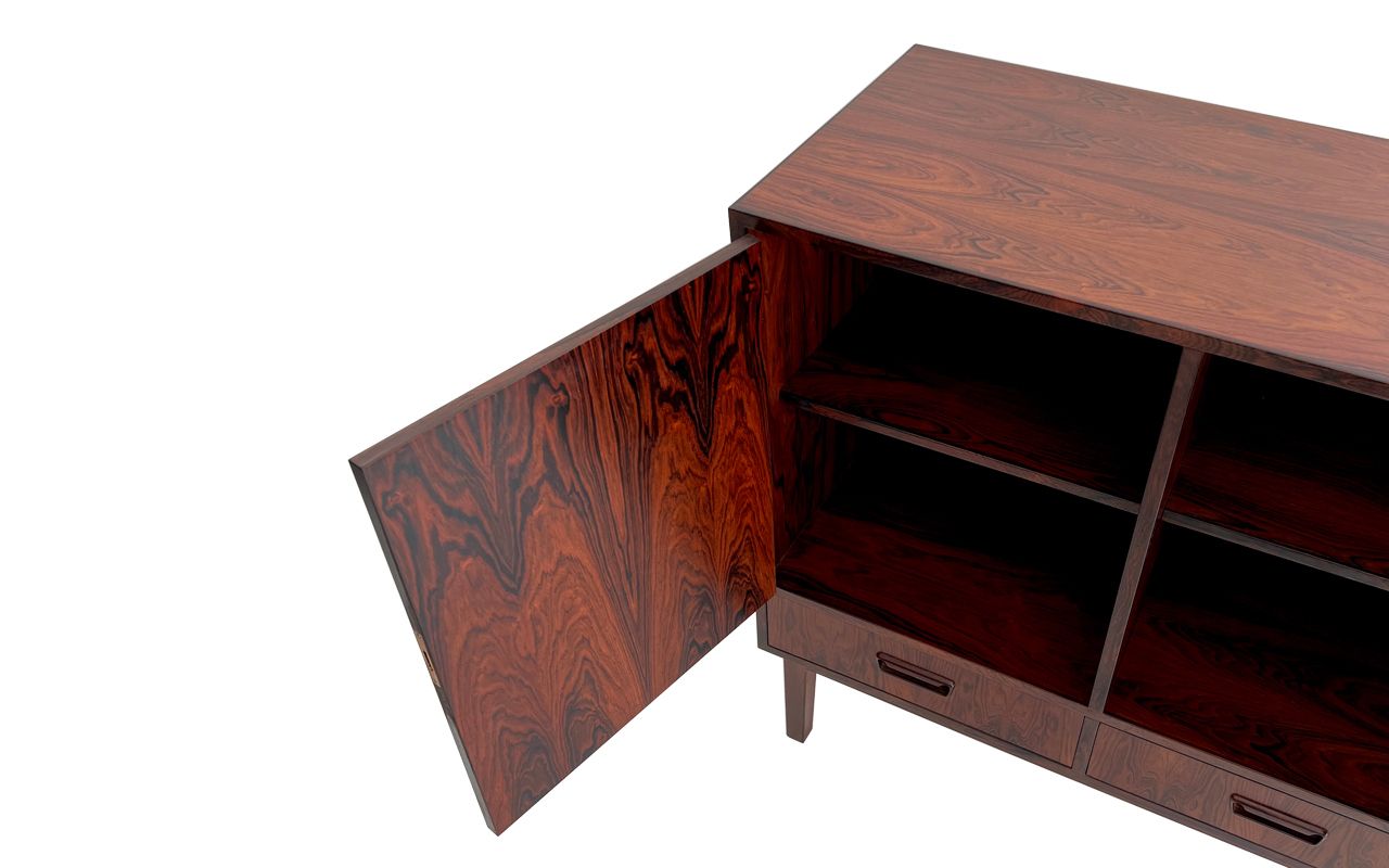 60s 1960s Large Danish Rosewood Double Sided Cabinet photo Furniture