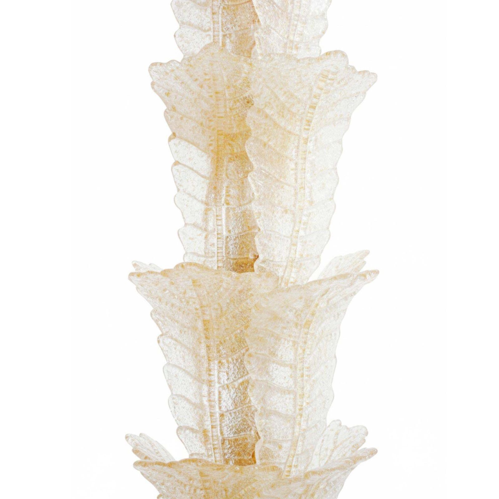 Mid Century Modern Floral Translucent Murano Glass Pair Of Italian Sconces photo for sale