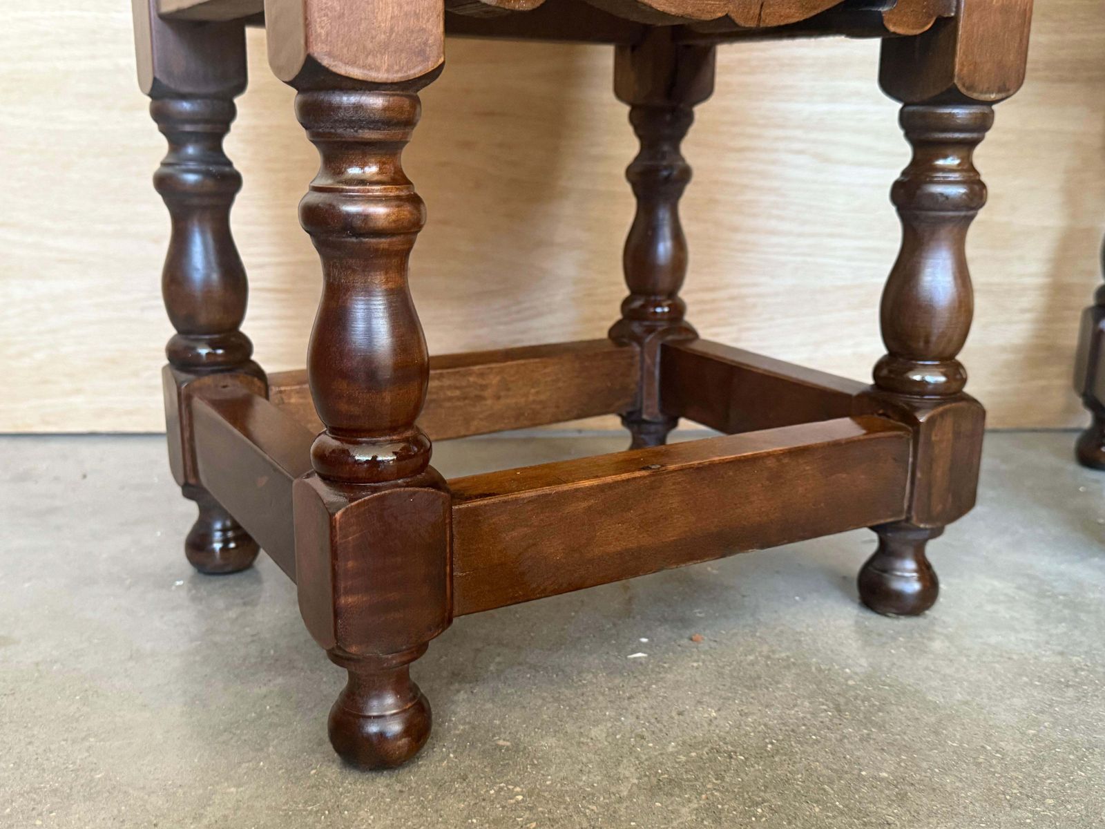 20th Century Spanish Nightstands With Drawer And Iron Hardware photo vintage