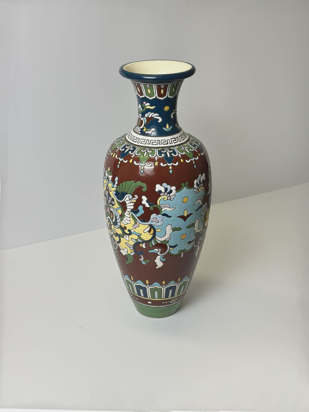 Art Nouveau Enamelled Faience Baluster Vase, French, Circa 1910, Longwy Region photo 840.0