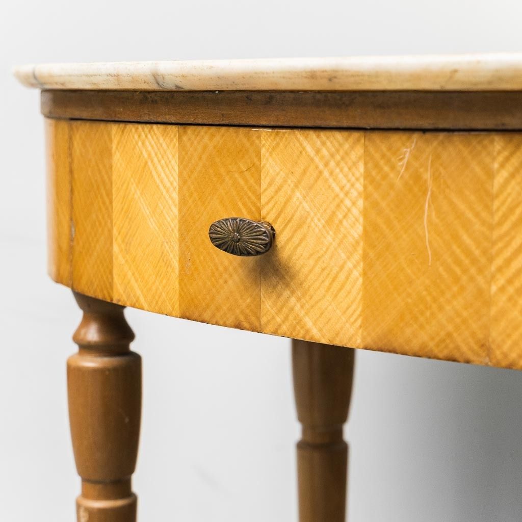 Pair Of Bedside Tables With Marble Top, 1950s Vintage, Modern Antiques photo buy