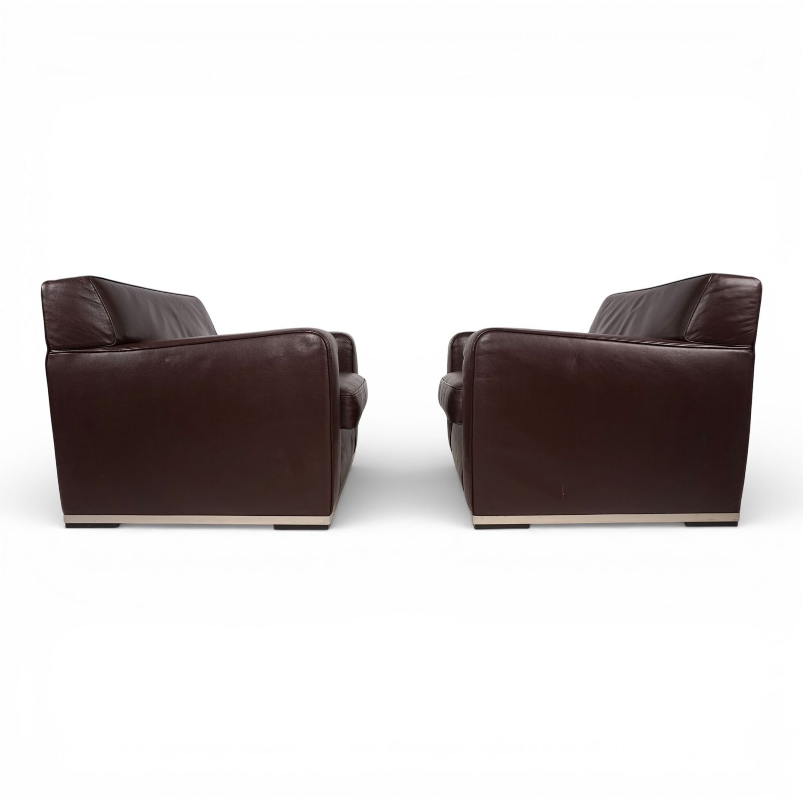 Set Of 2 B&B Italia Maxalto Apta Imprimatur Leather Armchairs By Antonio Citterio, 1999 photo furniture
