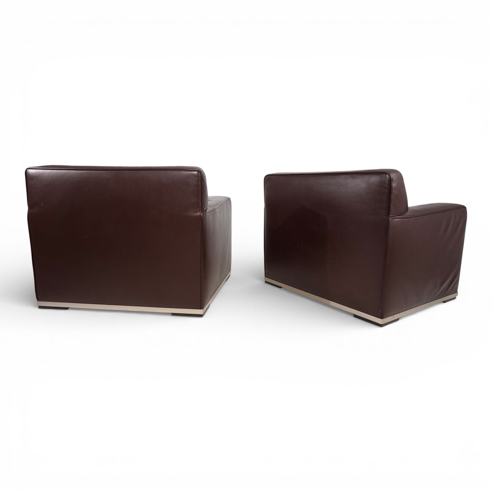 Set Of 2 B&B Italia Maxalto Apta Imprimatur Leather Armchairs By Antonio Citterio, 1999 photo Furniture