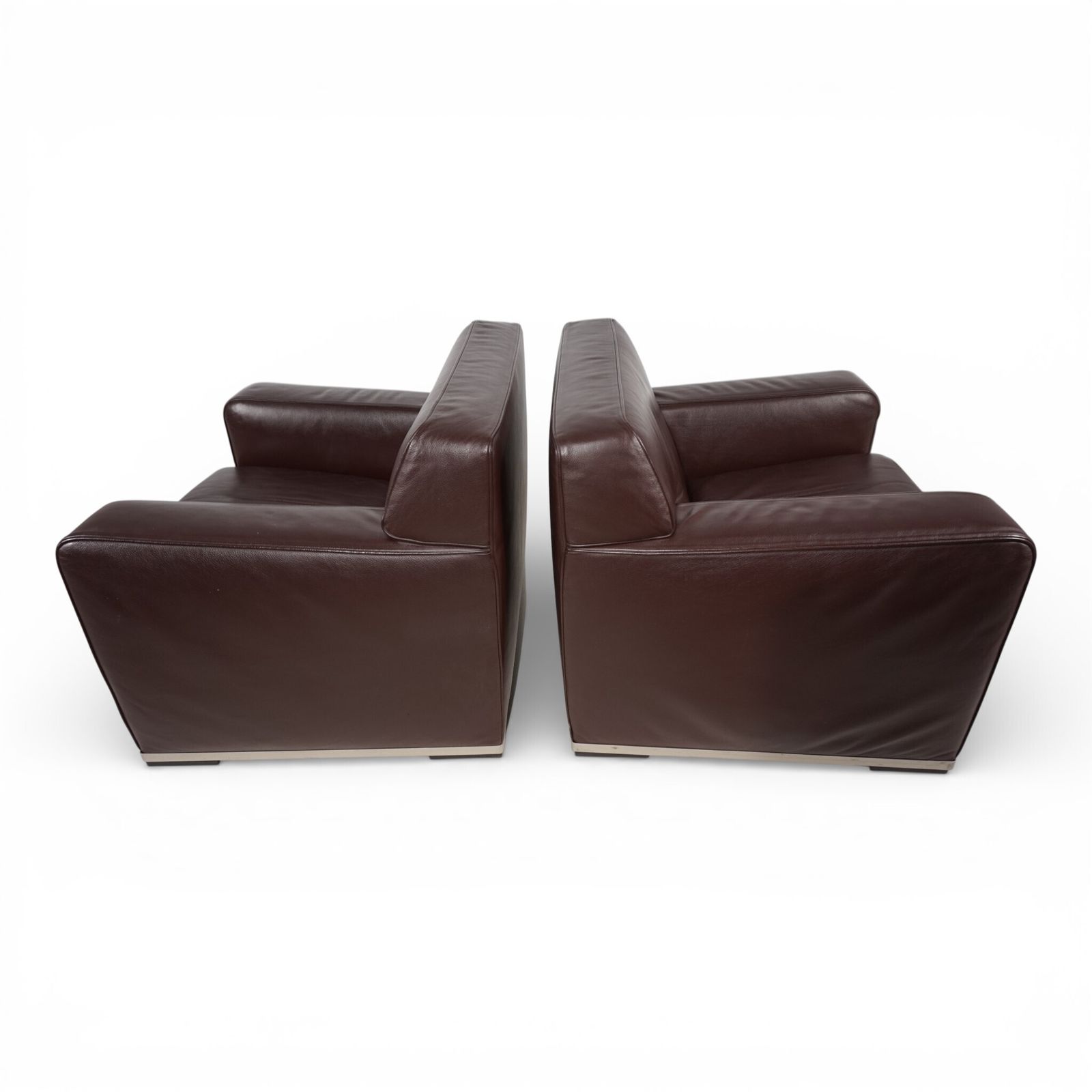 Set Of 2 B&B Italia Maxalto Apta Imprimatur Leather Armchairs By Antonio Citterio, 1999 photo vinterior