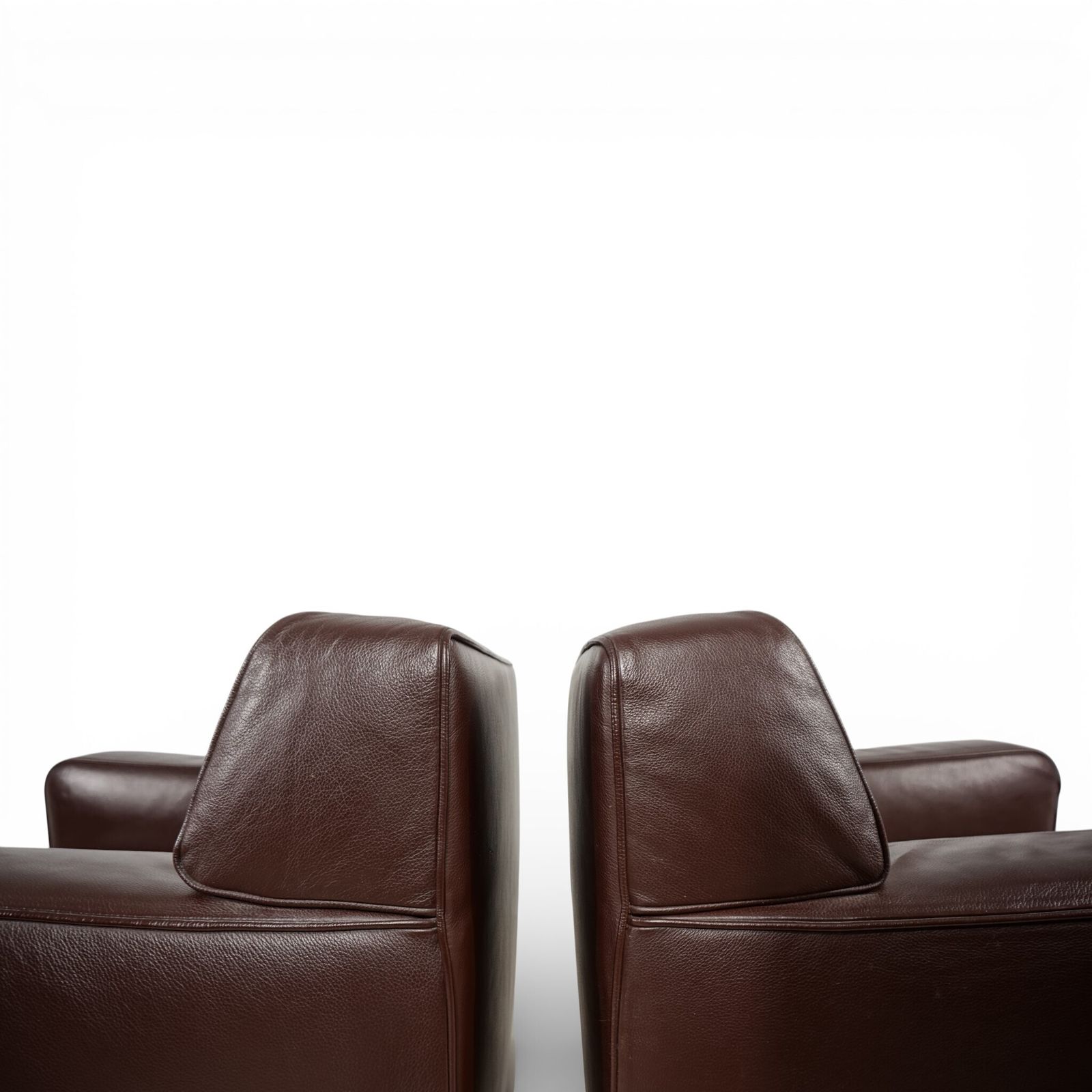 photo furniture Set Of 2 B&B Italia Maxalto Apta Imprimatur Leather Armchairs By Antonio Citterio, 1999