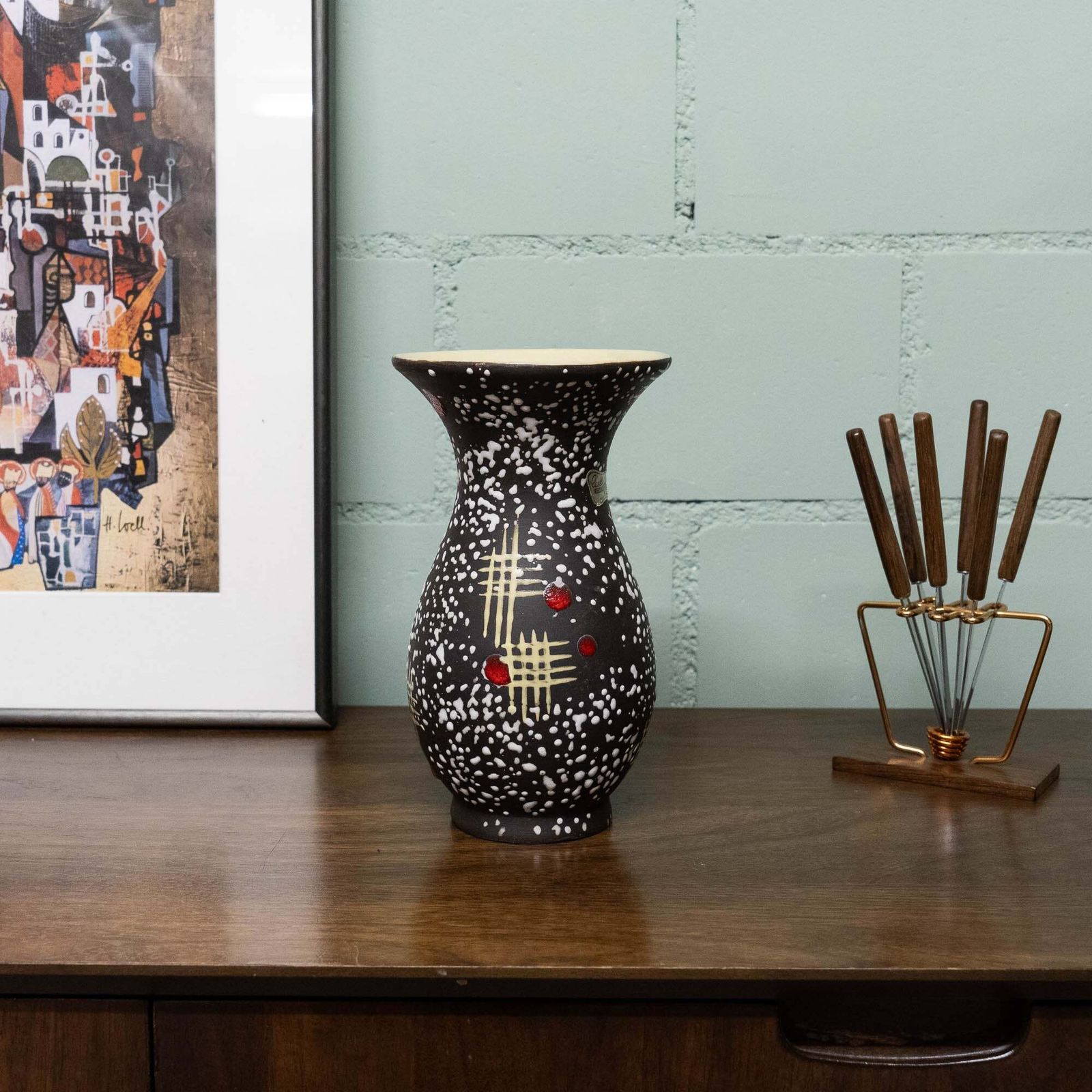 Vintage "Hawai" Black Vase   451 2   Carstens Tönnieshof   C1950s photo furniture