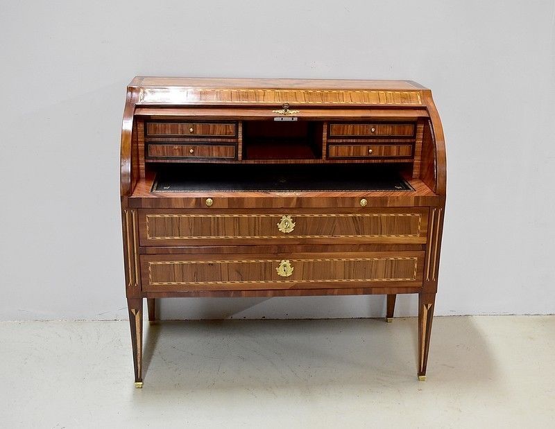 Cylinder Desk Louis XVI 18th photo vintage