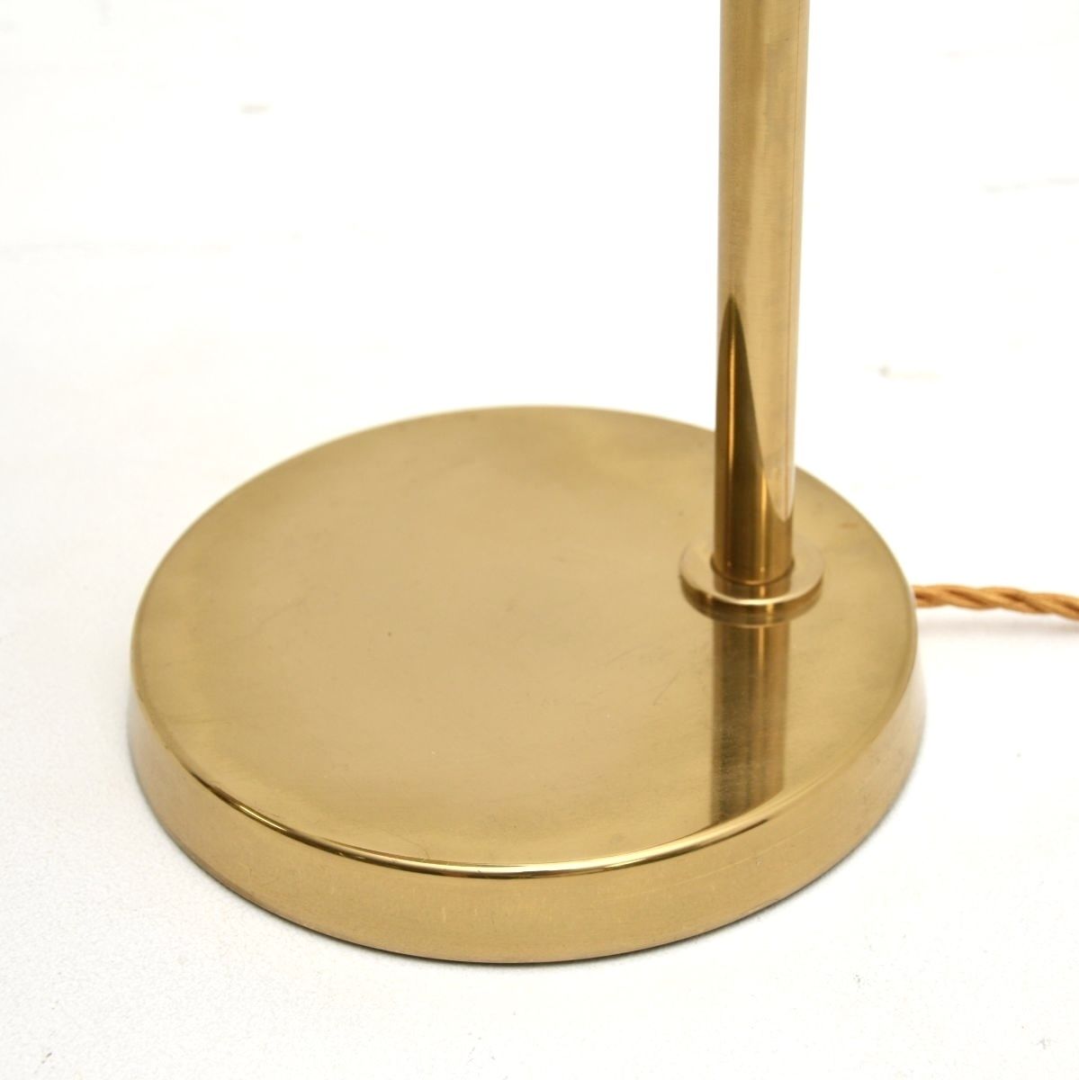 Pair Of Vintage Swedish Brass And Glass Table Lamps By Bergboms photo vinterior