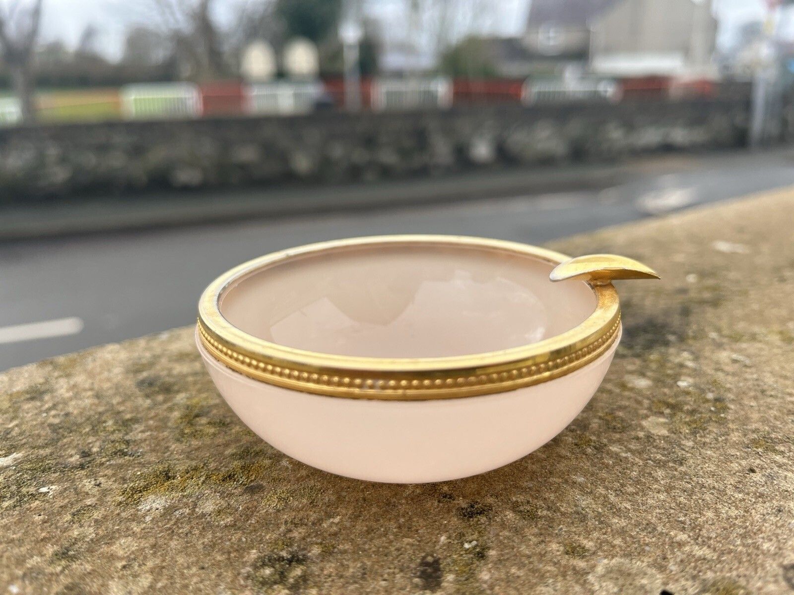 Mid Century Murano Vincenzo Nason Pink Opaline De Venice Glass Ashtray Vintage photo buy