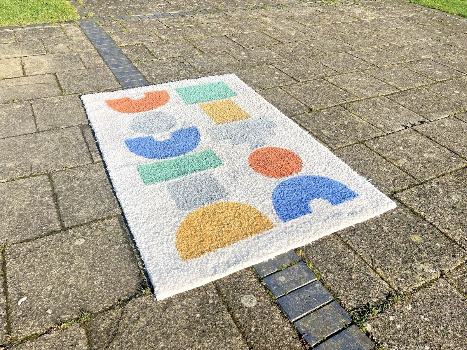John Lewis Anyday Building Blocks Rug Kids Room Mid Century Vintage Retro Style photo 150.0