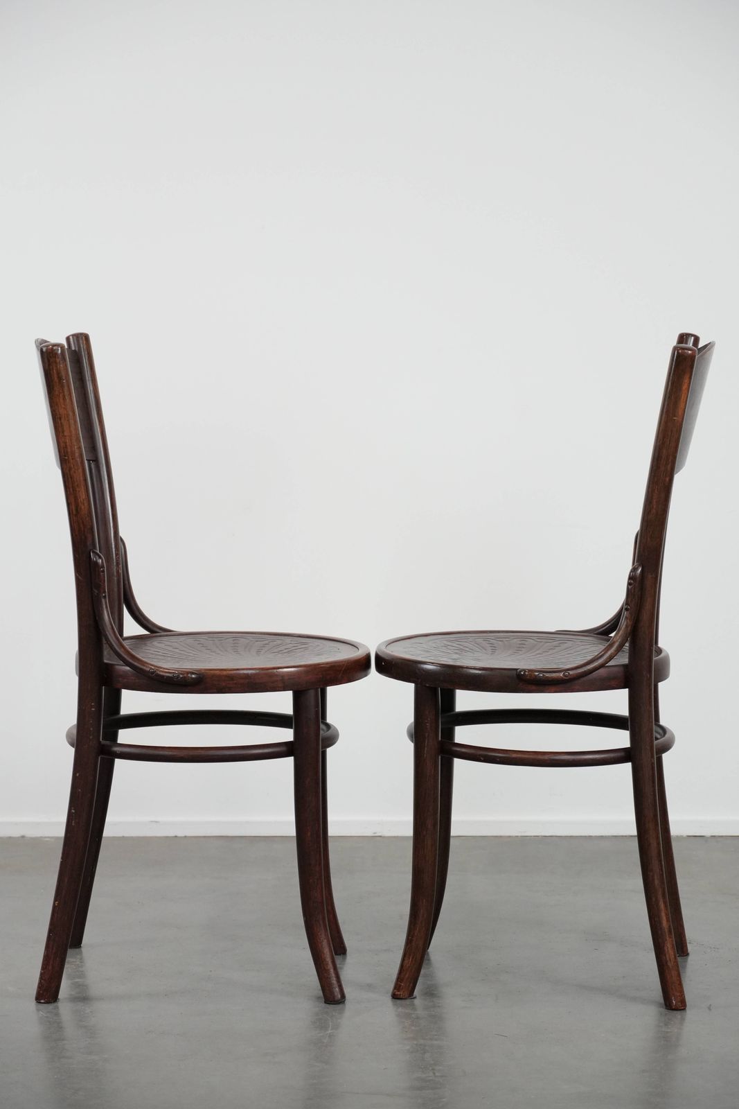 Set Of Two Timeless Vintage Wooden Cosmos Bistro Design Chairs With Beautiful Carvings photo furniture