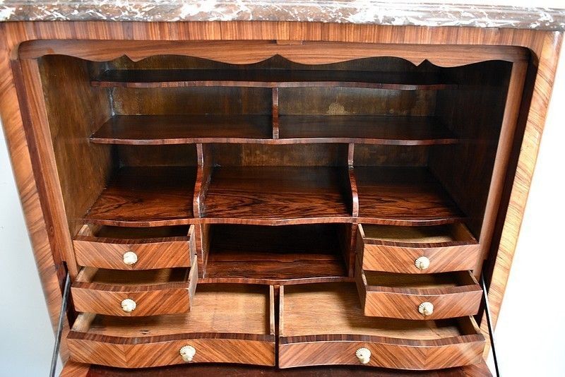 Secretary Louis XV Marquetry Rosewood 19th photo buy