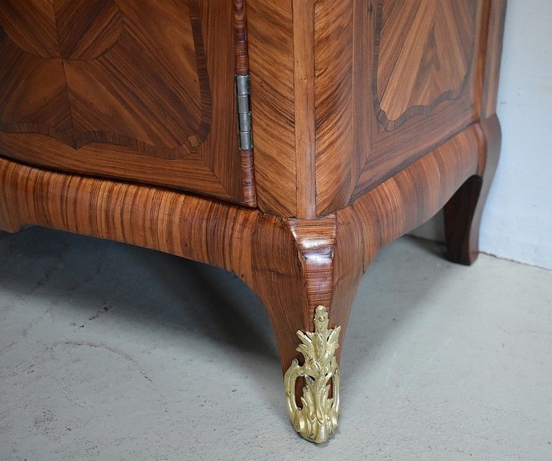 Furniture Secretary Louis XV Marquetry Rosewood 19th photo