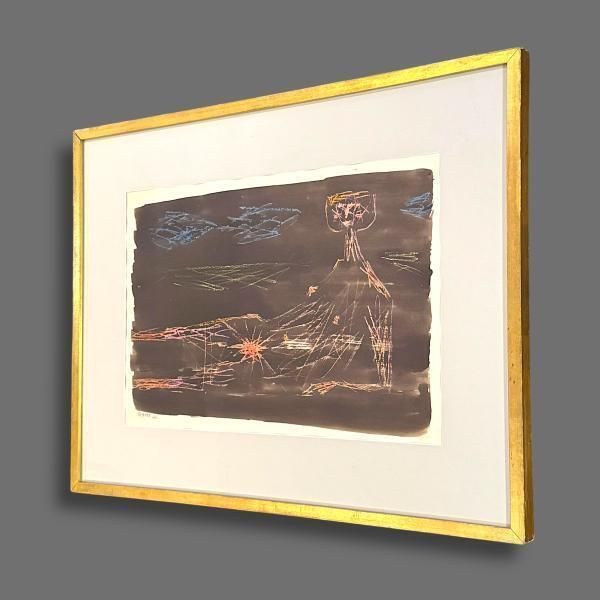 Marek Zulawski Gouache On Paper   Figure In Landscape photo for sale