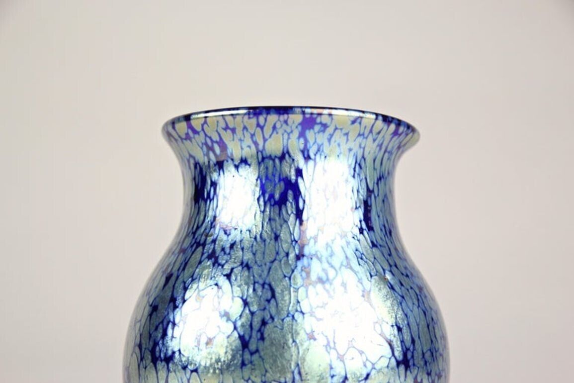 20th Century Loetz Witwe Blue Glass Vase   Decor Cobalt Papillon, Cz, Ca. 1903 photo buy