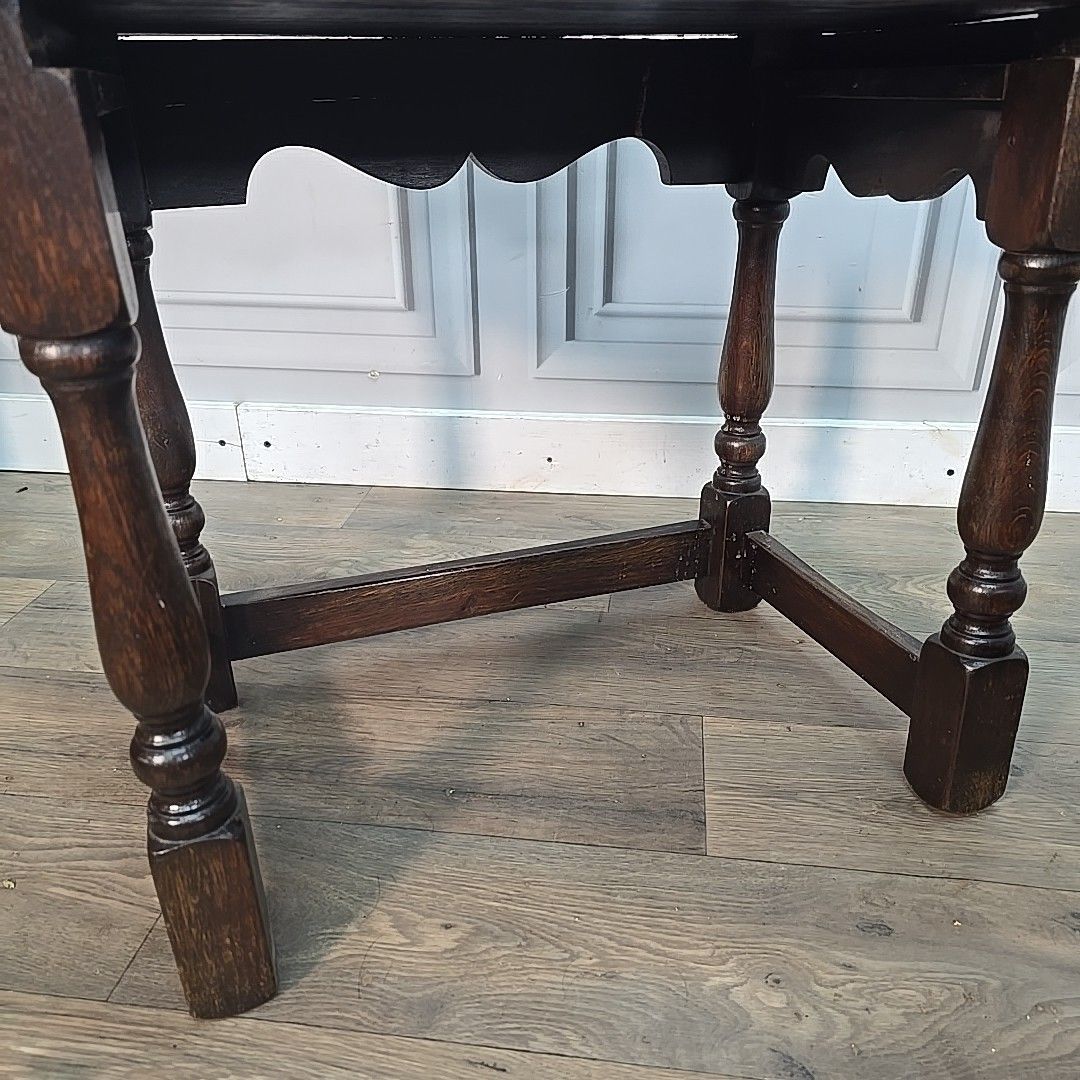 photo vinterior Vintage Nest Of Tables Solid Oak Side Wooden Occasional Cc41 Utility Wartime